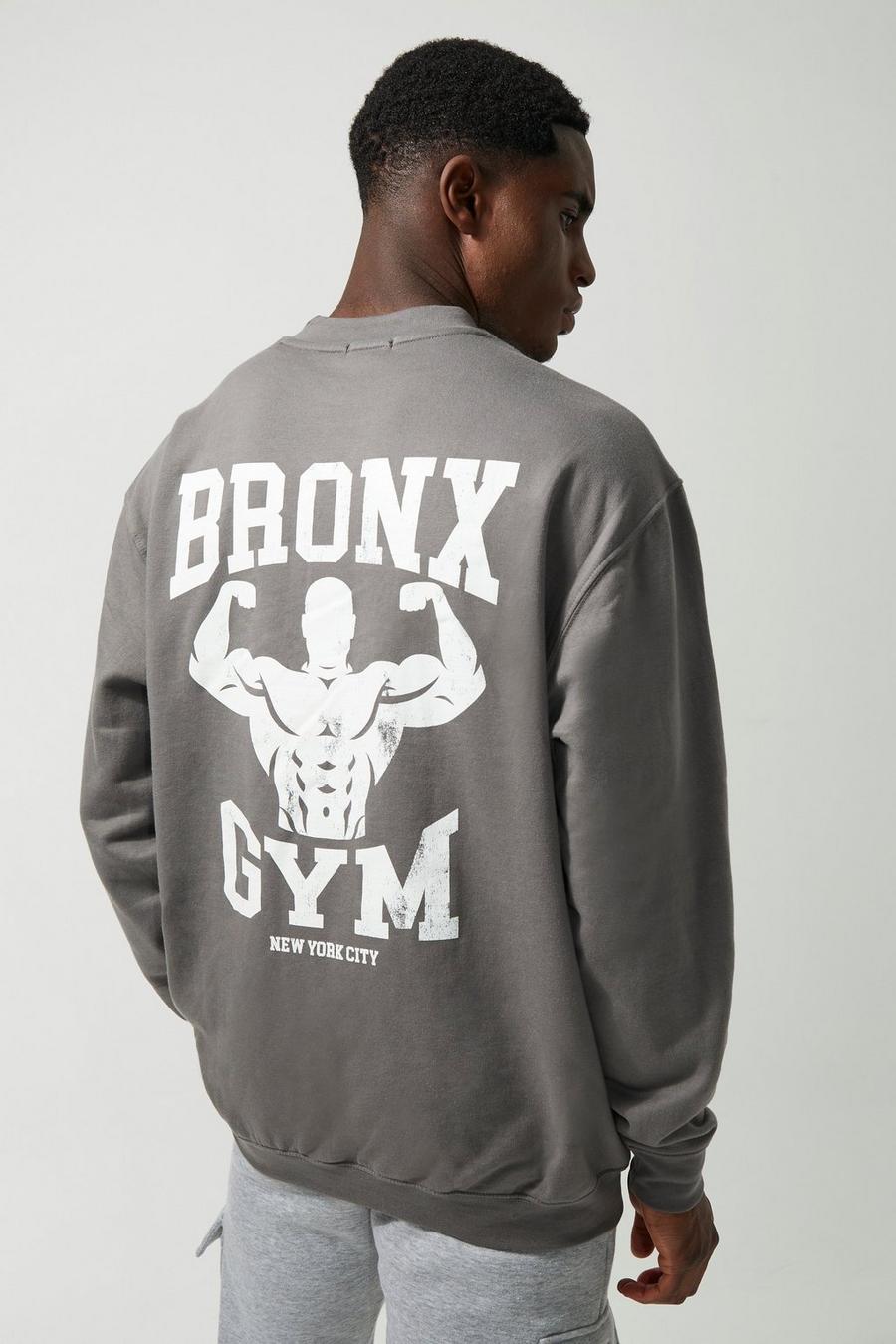 Felpa oversize Man Active Bronx Gym, Charcoal image number 1