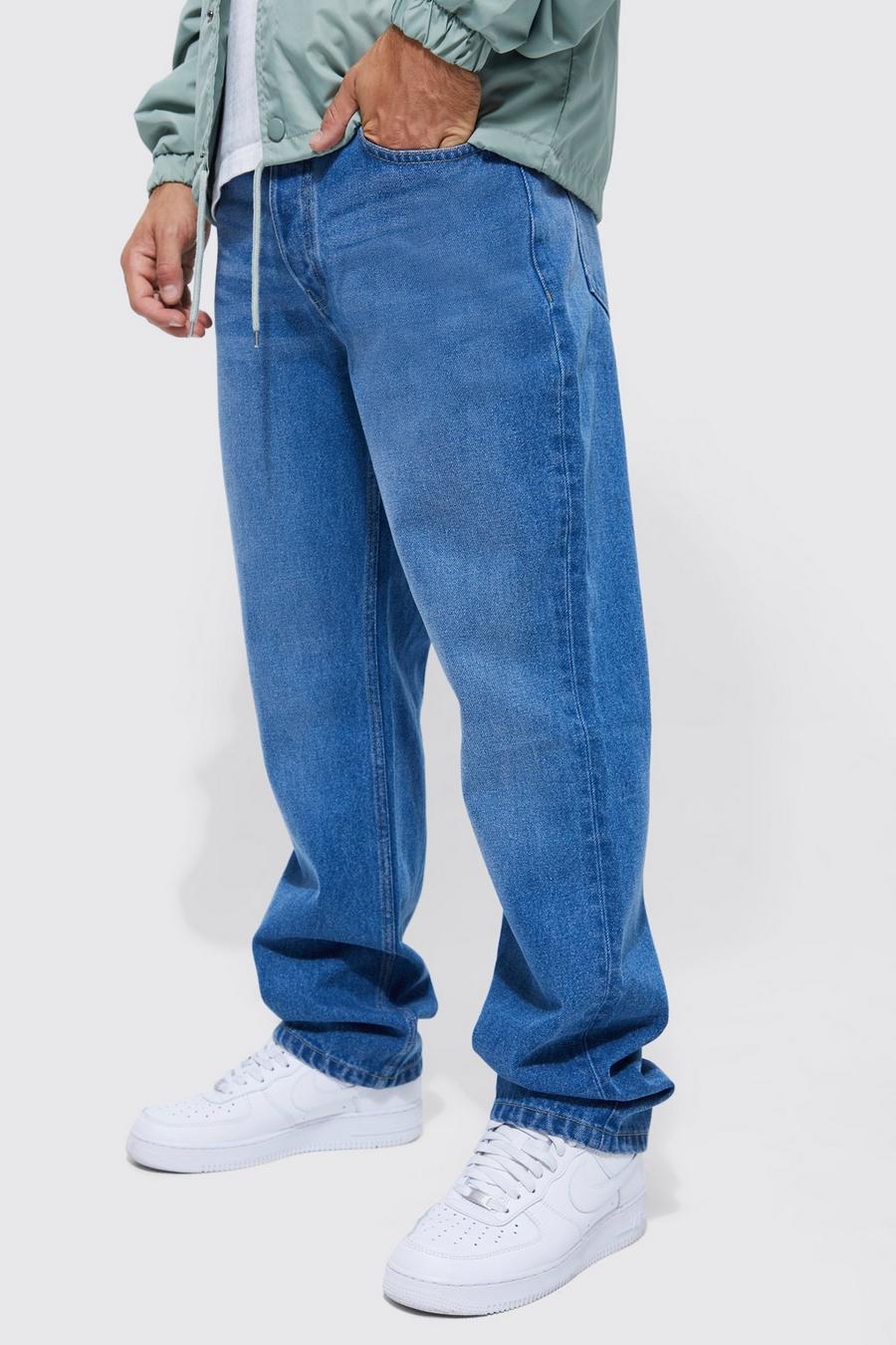 Mid blue bleu Relaxed Rigid Jean image number 1