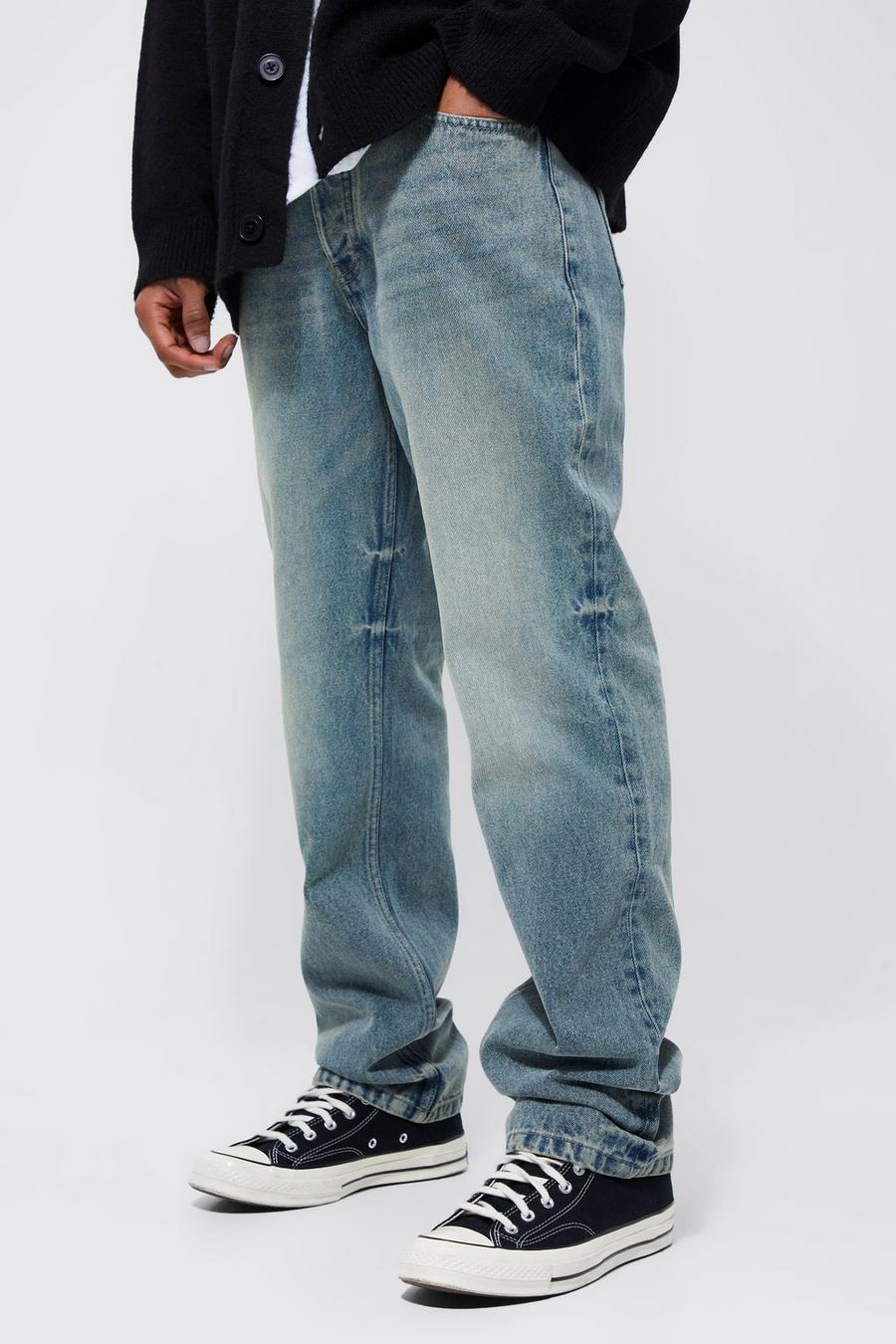 Antique blue Relaxed Rigid Jean