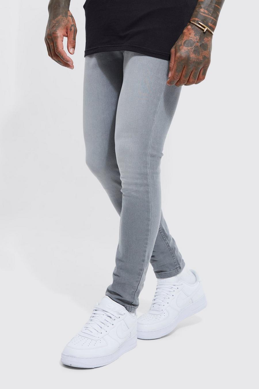 Light grey Super Stretch Skinny Jeans image number 1