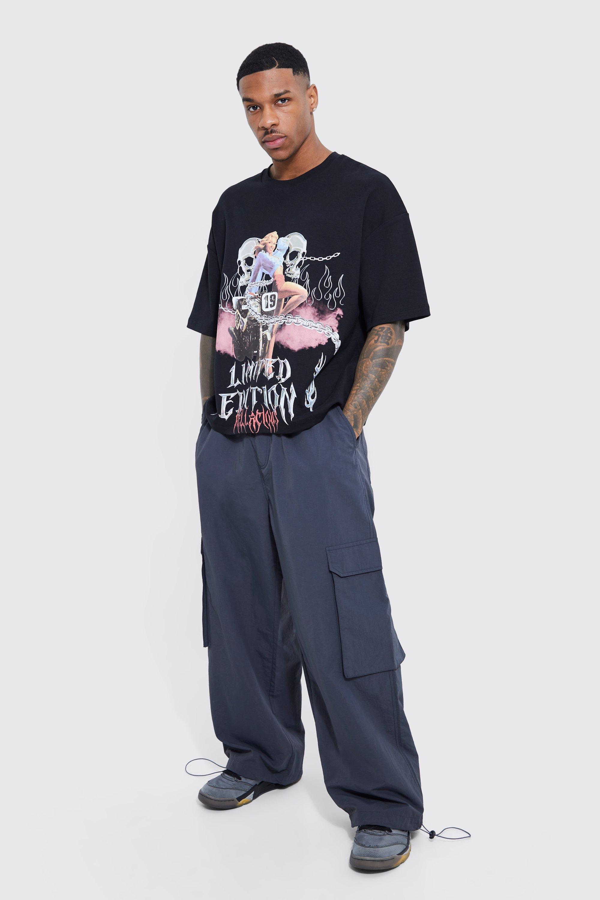 Elastic Waist Parachute Cargo Trouser