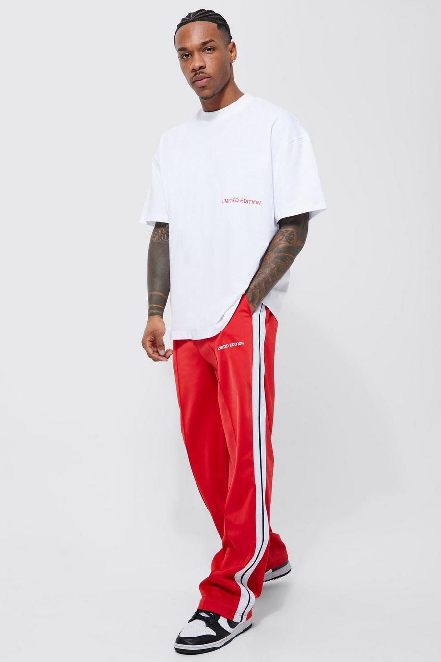 Oversized Limited Edition T-shirt & Jogger, Red rojo image number 1