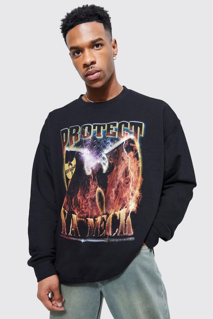 Black negro Oversized Wu-tang License Sweatshirt