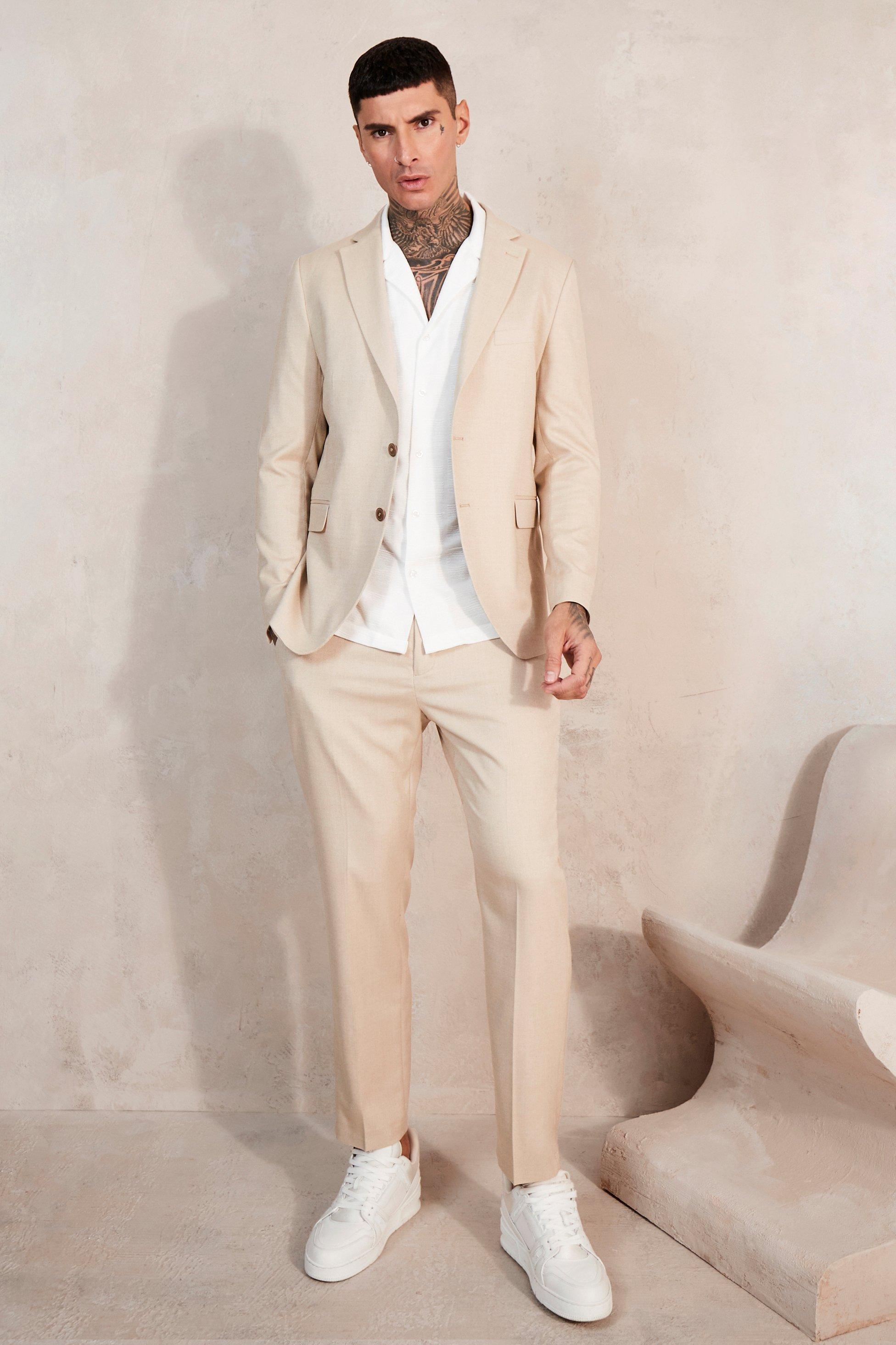 Pantalon de costume slim Beige