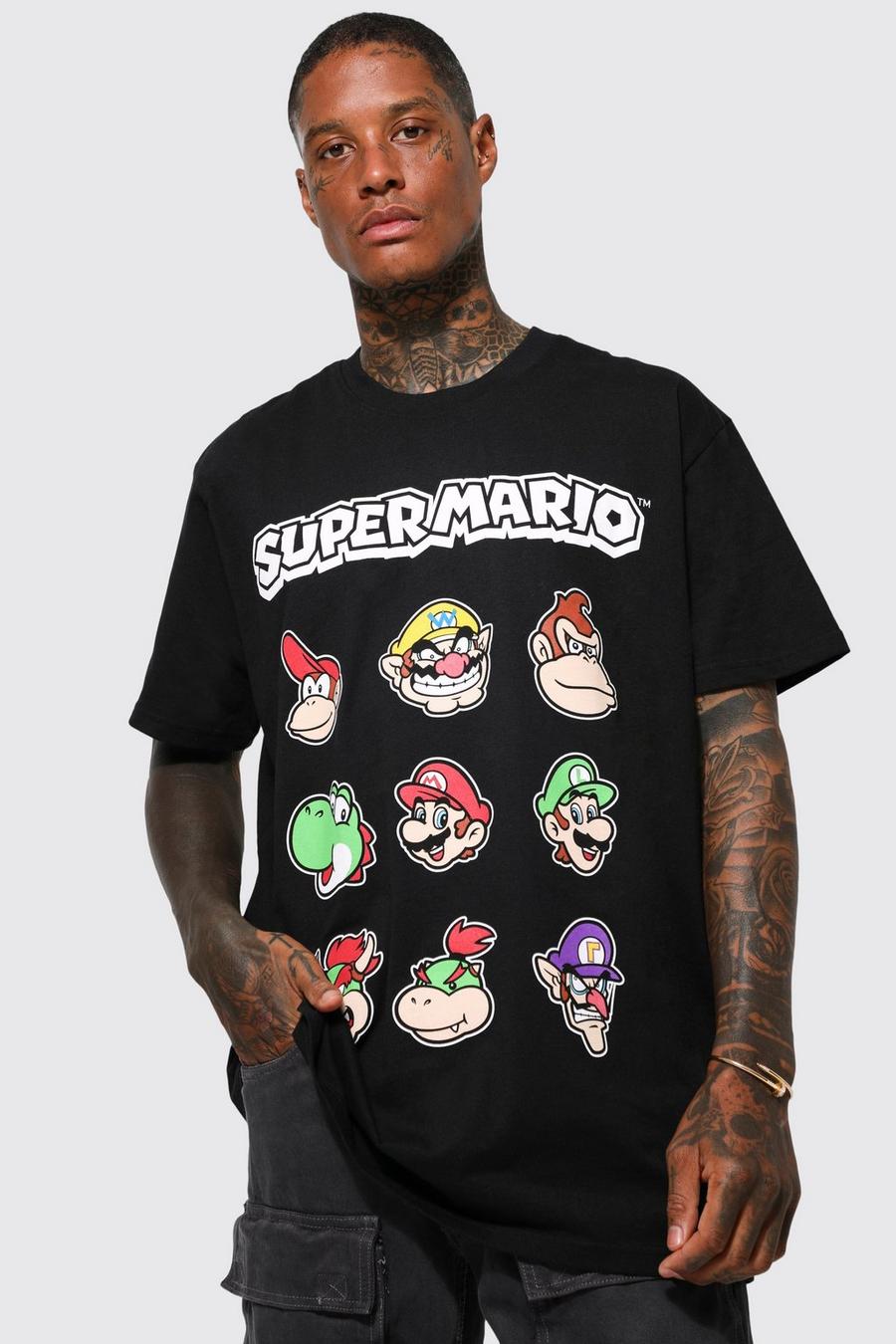 T-shirt oversize à imprimé Super Mario, Black image number 1