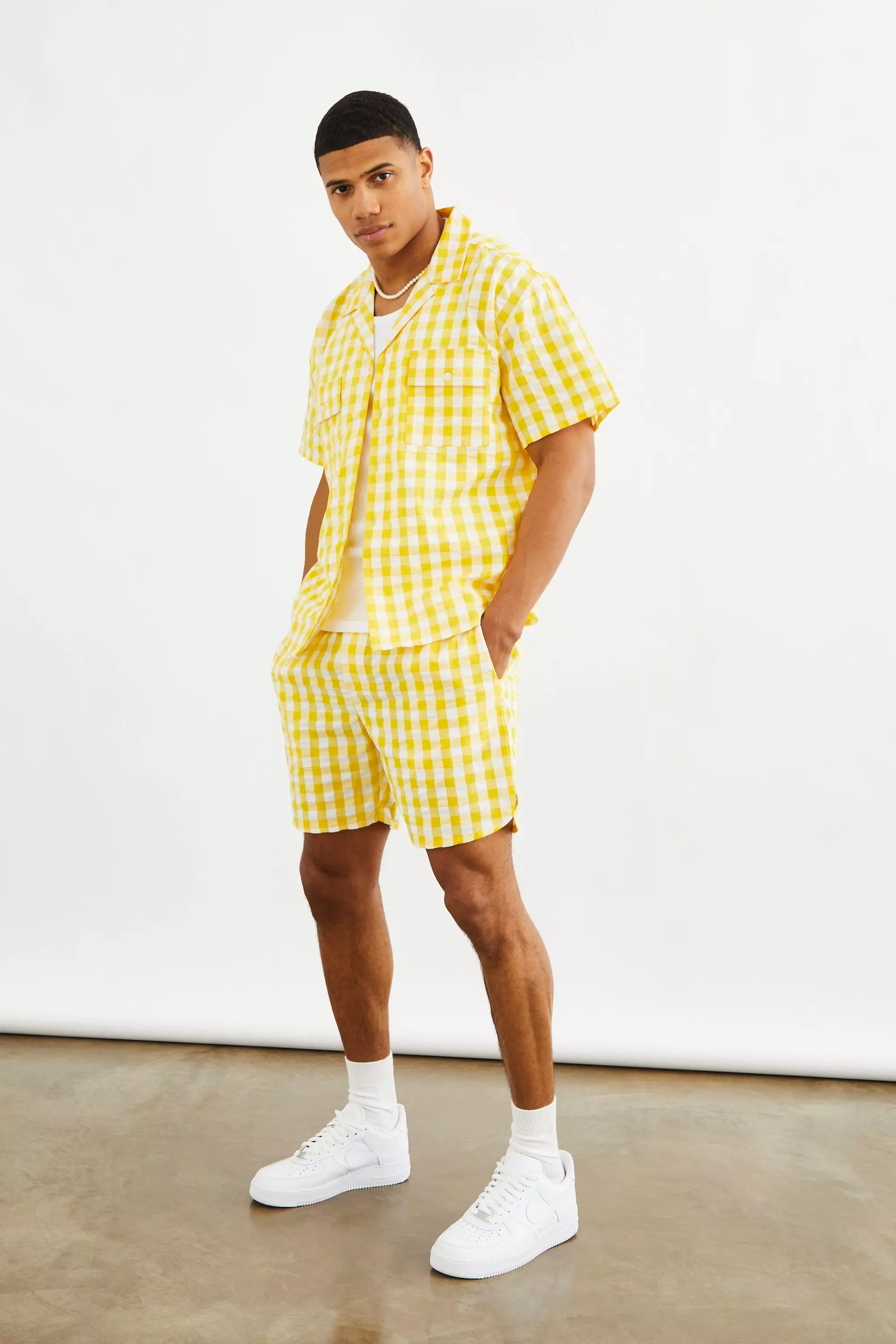 ◇セット◇【boohoo】ボックスリネン半袖シャツ＆ショートパンツ 楽天市場】セットアップ メンズ 夏 半袖 tシャツ ショートパンツ