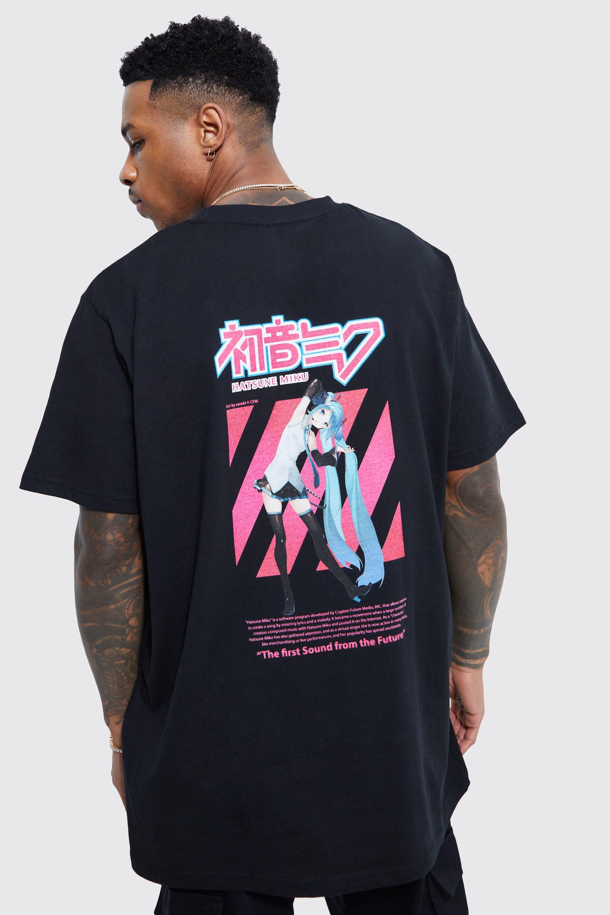 perdón Literatura filtrar Camiseta oversize con estampado de Hatsune Miku | boohoo