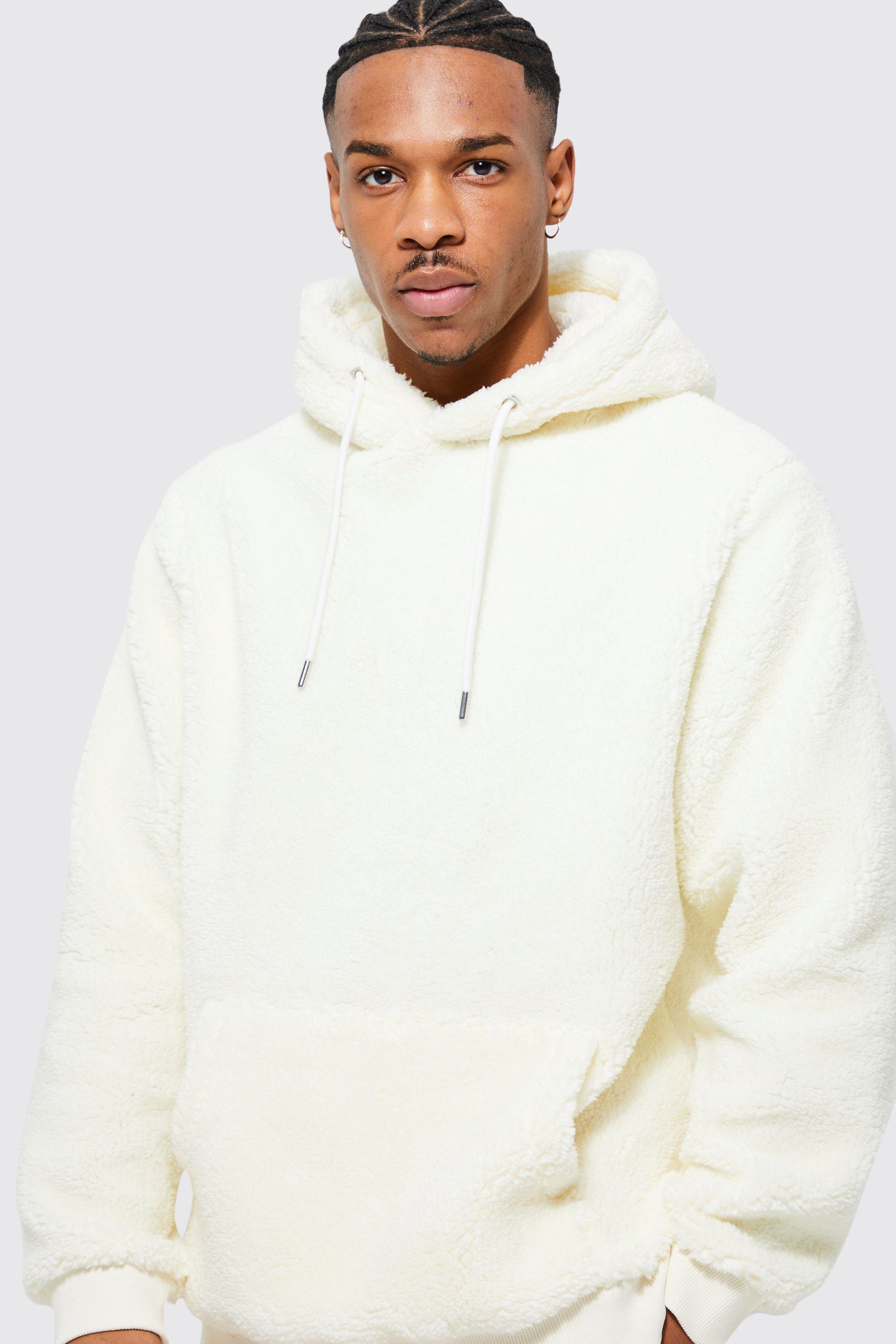 White store borg hoodie