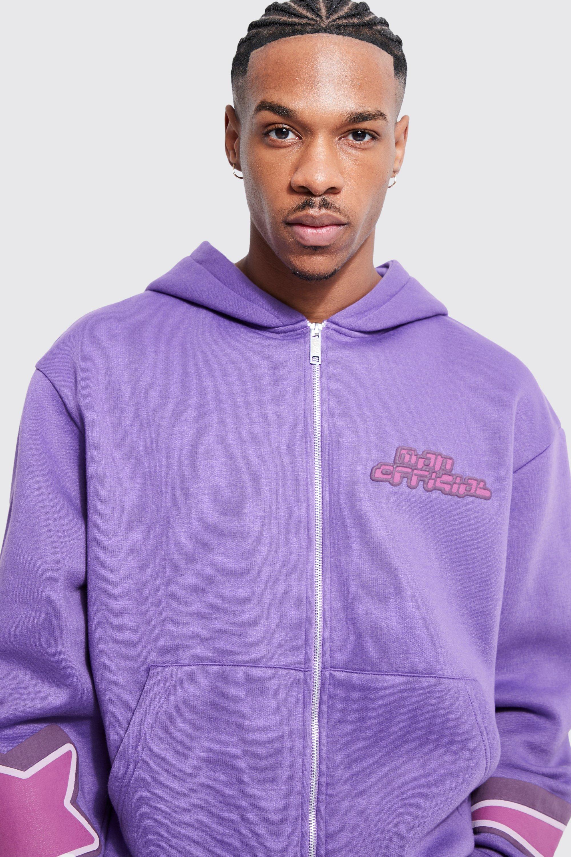 Nike Essential Fleece+ Multi Logo Hoodie In Lilac-Purple pour hommes