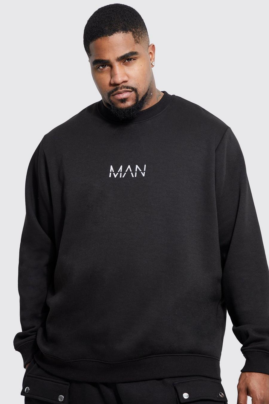 Plus Man Dash Sweatshirt, Black schwarz