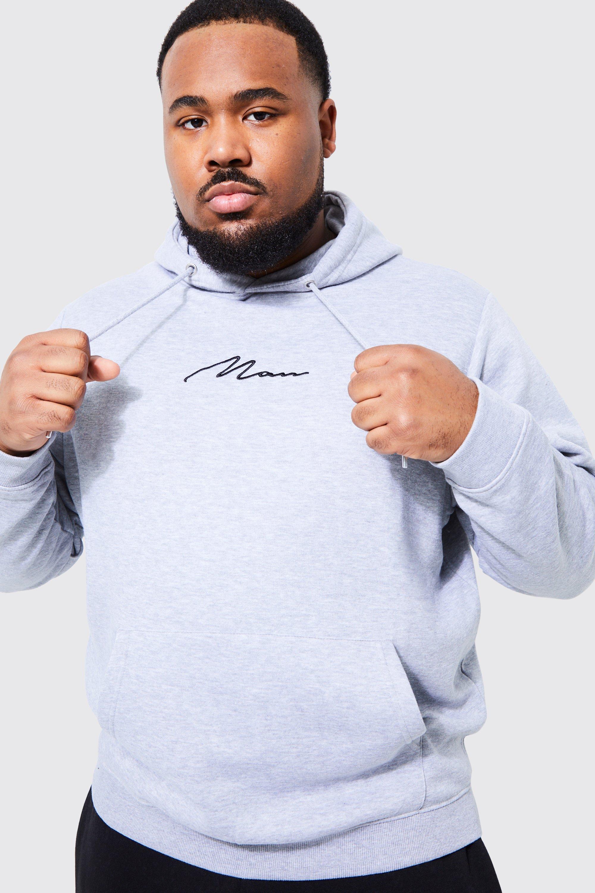 Plus Size Man Script Hoodie