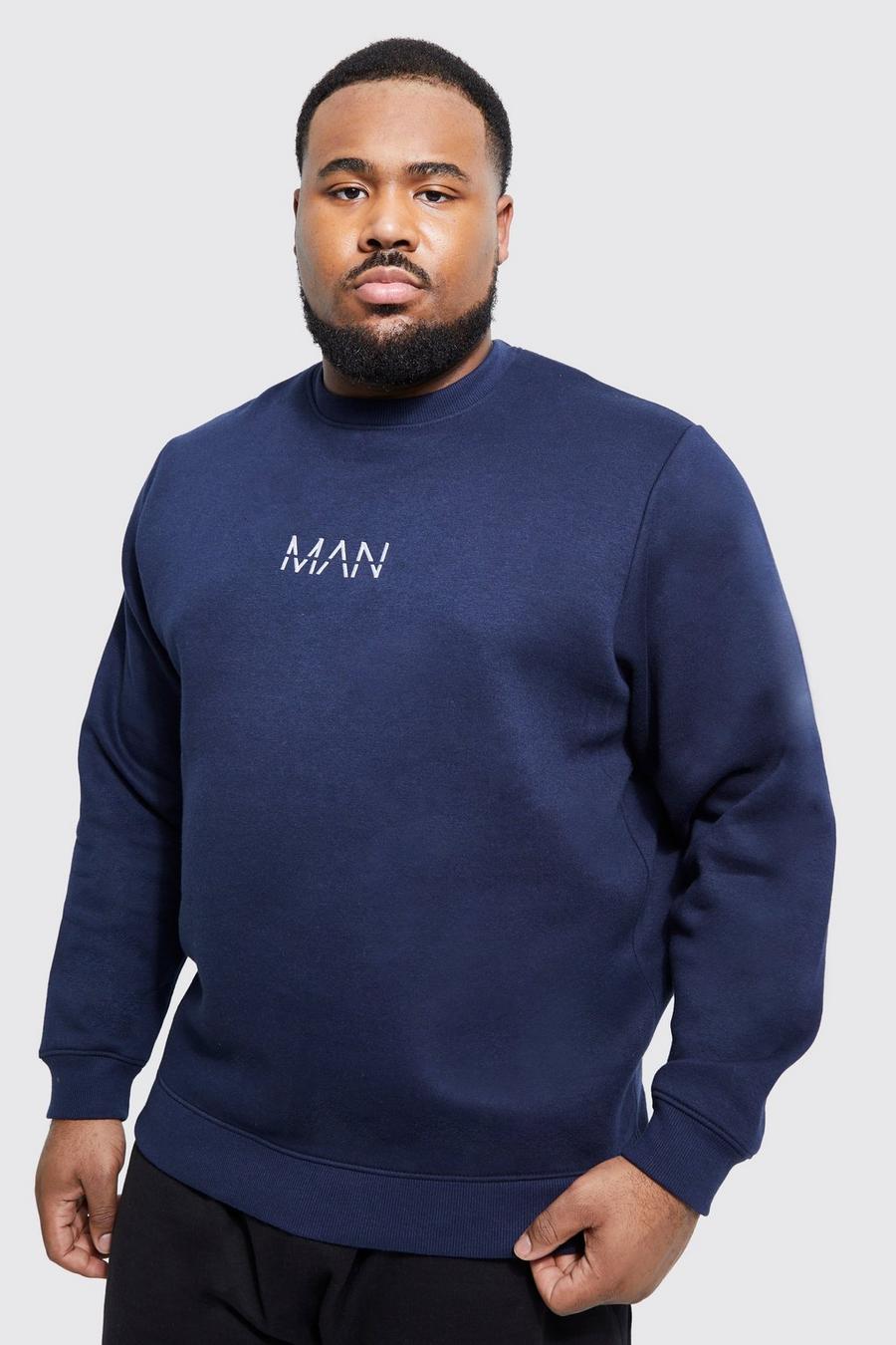 Plus Man Dash Regular Sweater, Navy blu oltremare