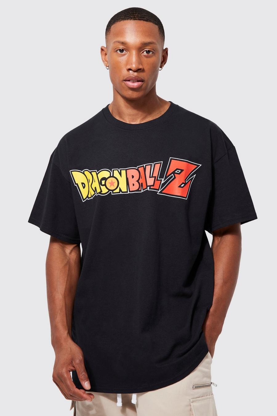 T-shirt oversize ufficiale di Dragonball Z con Goku, Black negro