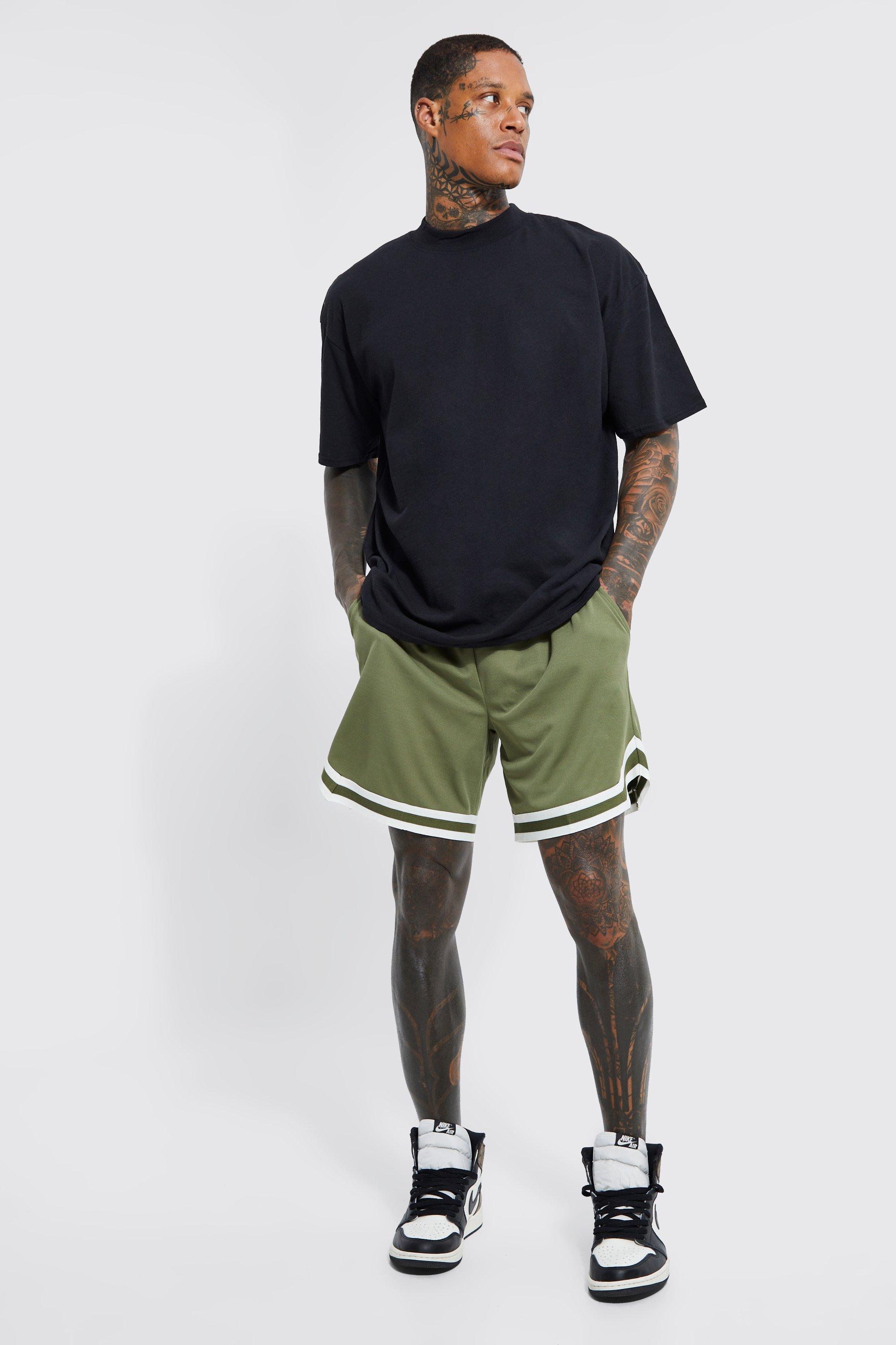 Khaki hot sale basketball shorts