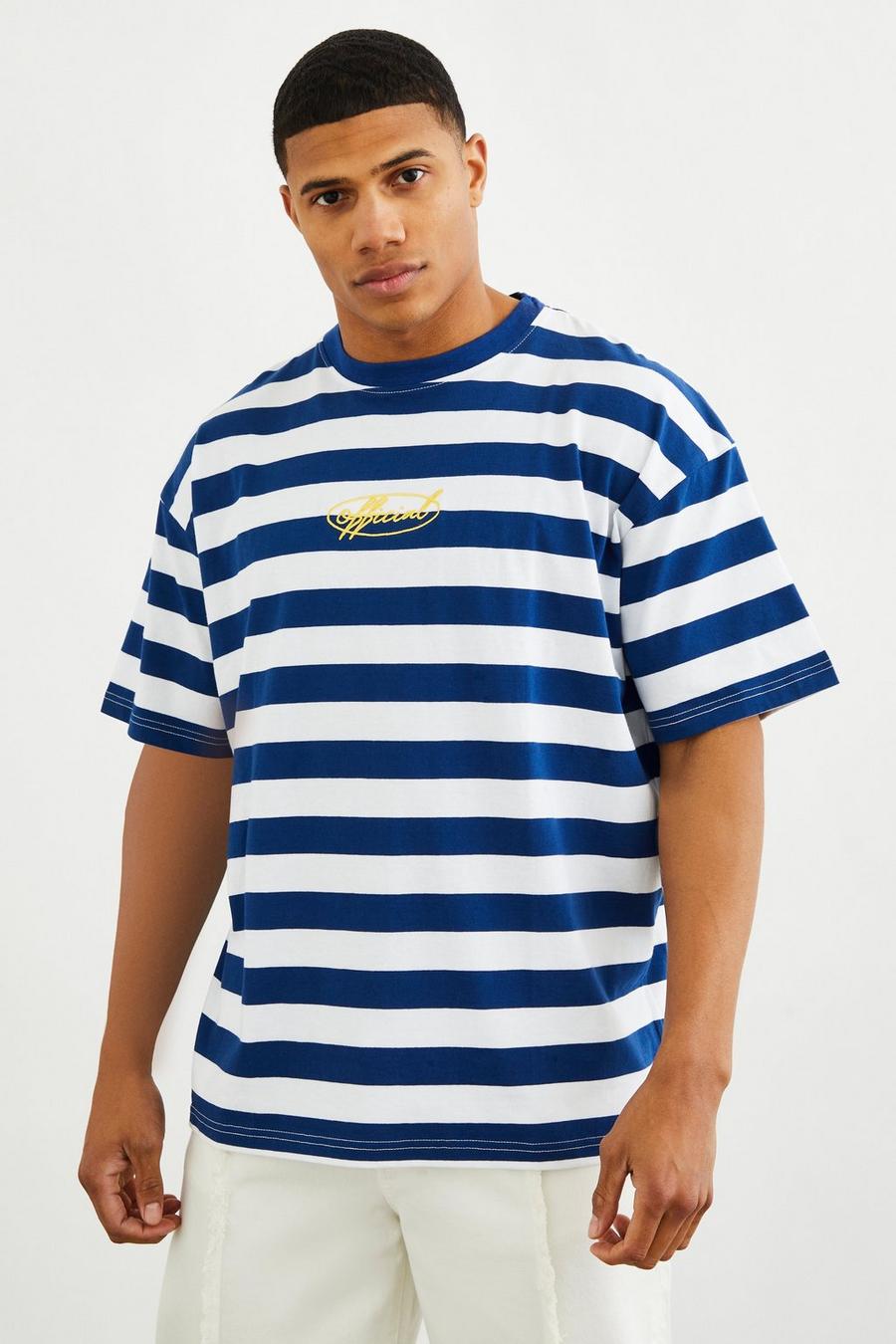 Multi mehrfarbig Oversized Official Stripe T-shirt