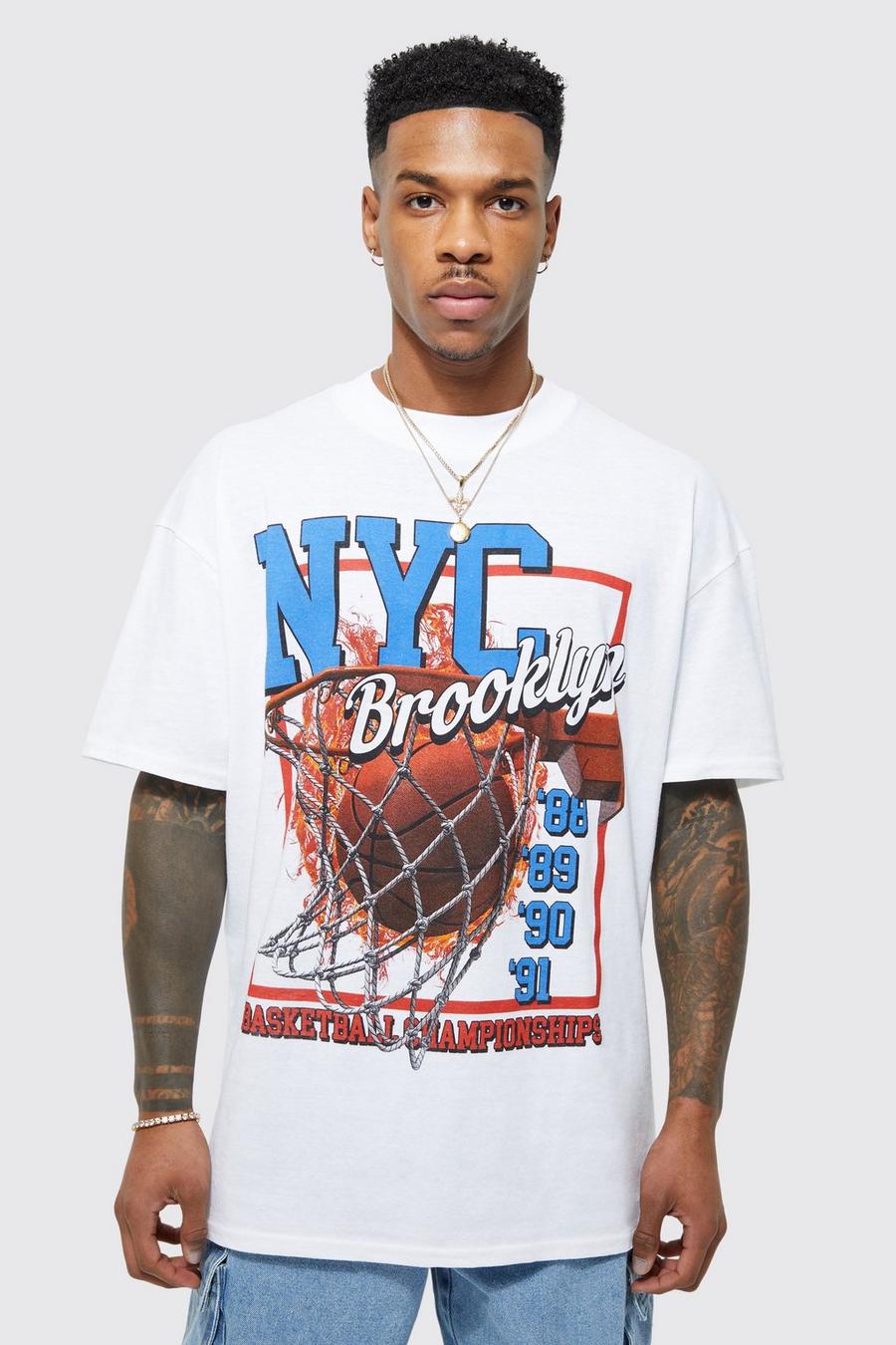 Oversized Basketball Graphic T-shirt