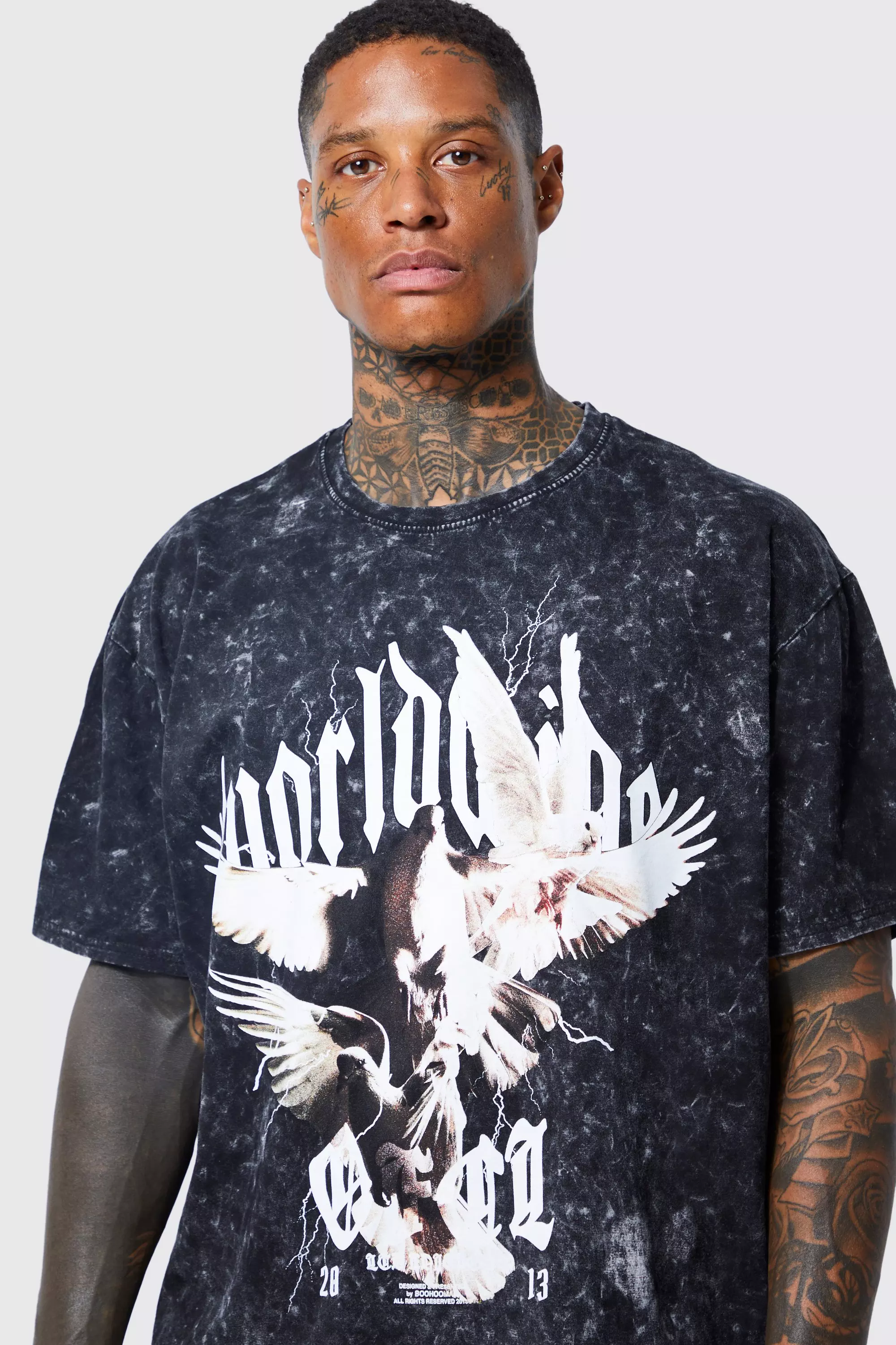 Oversized Acid Wash Graphic T-shirt