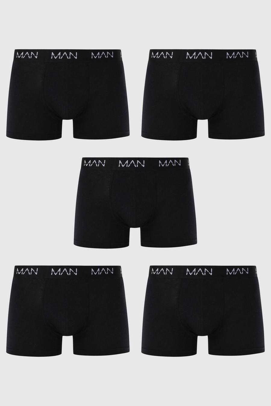 5er-Pack mittellange Man-Dash Repeat Boxershorts, Black image number 1