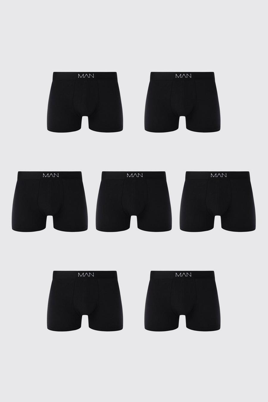 7er-Pack mittellange Man-Dash Boxershorts, Black