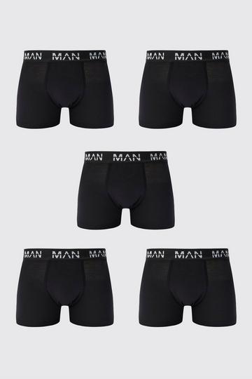 5 Pack Man Dash Repeat Classic Trunks black