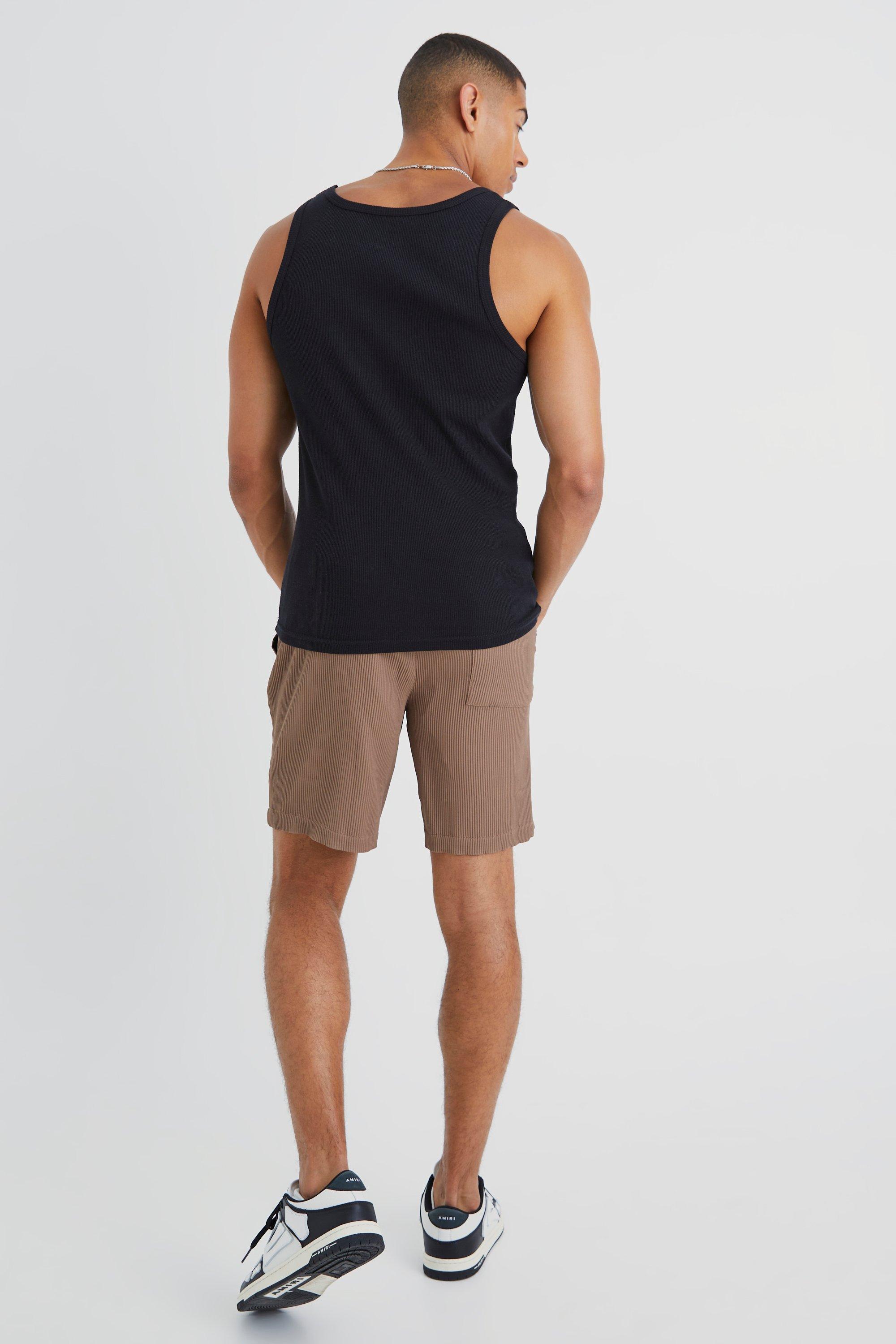 Pleated Mid Length Short boohoo