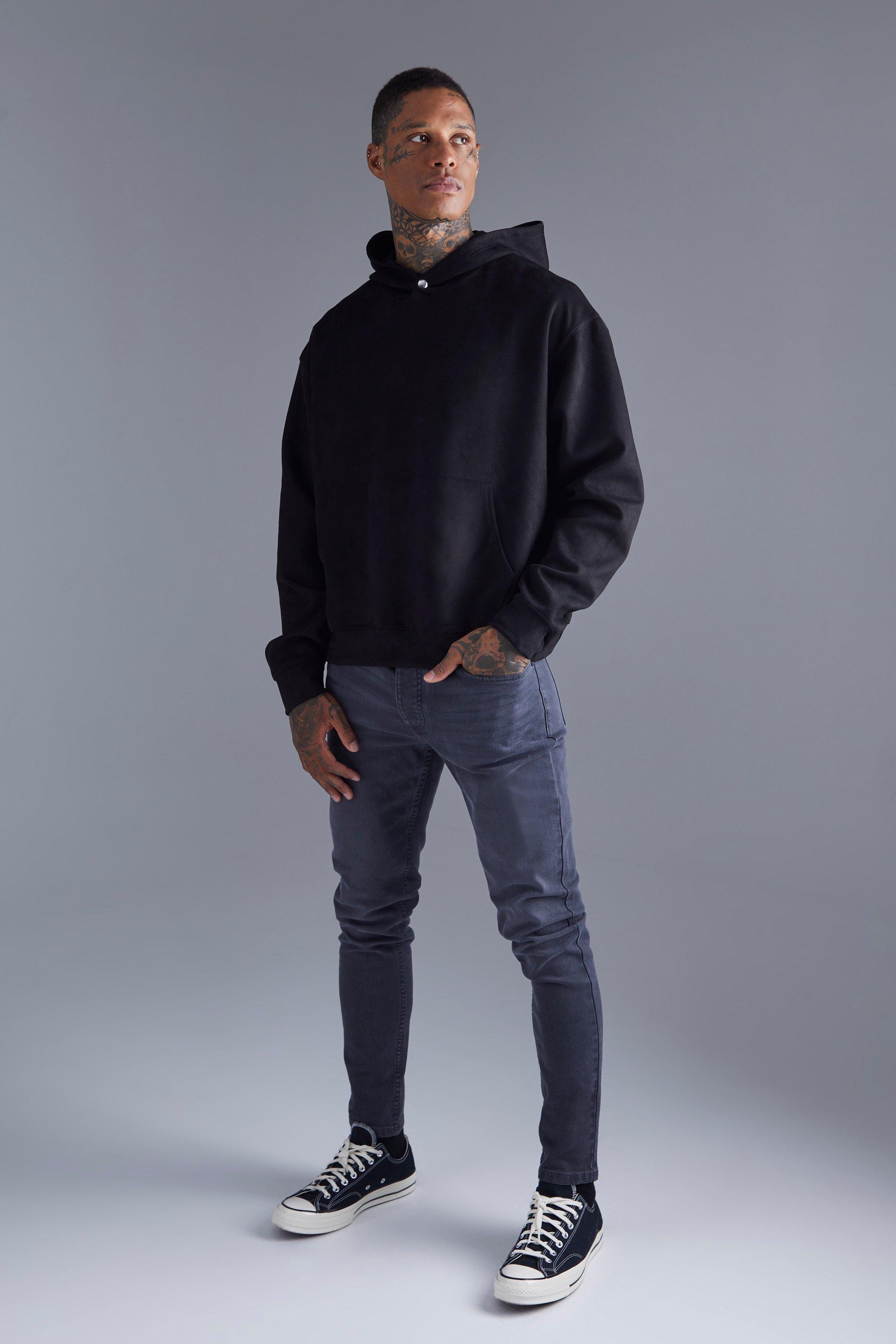 Jeans and oversized hoodie sale