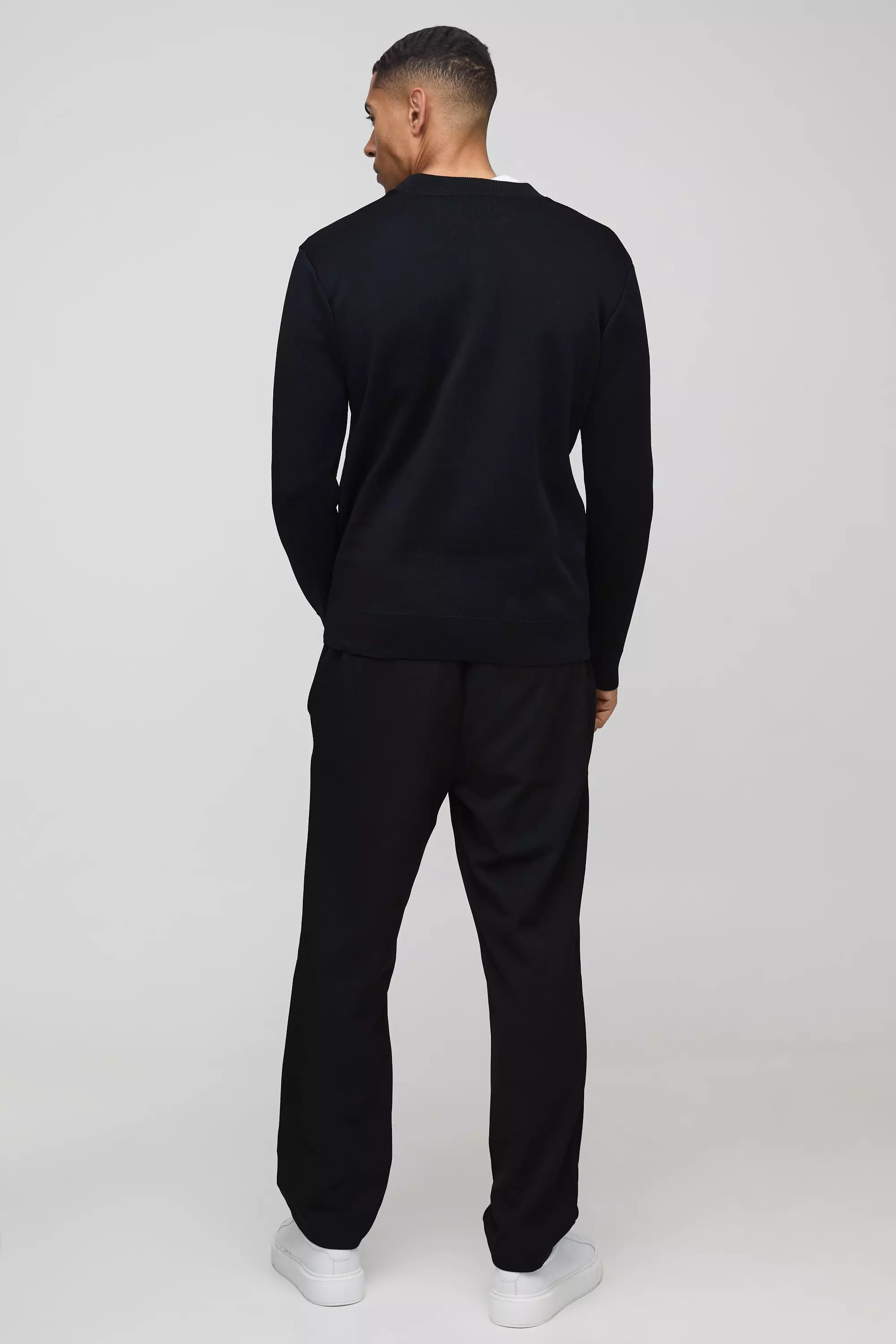 Black Smart Knitted Bomber alternative image