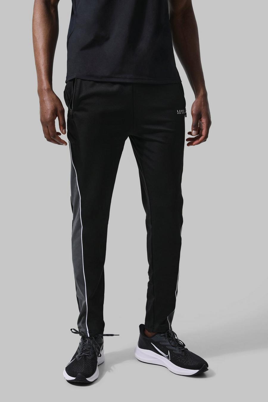 Jogging de sport performance color block - MAN Active, Black noir