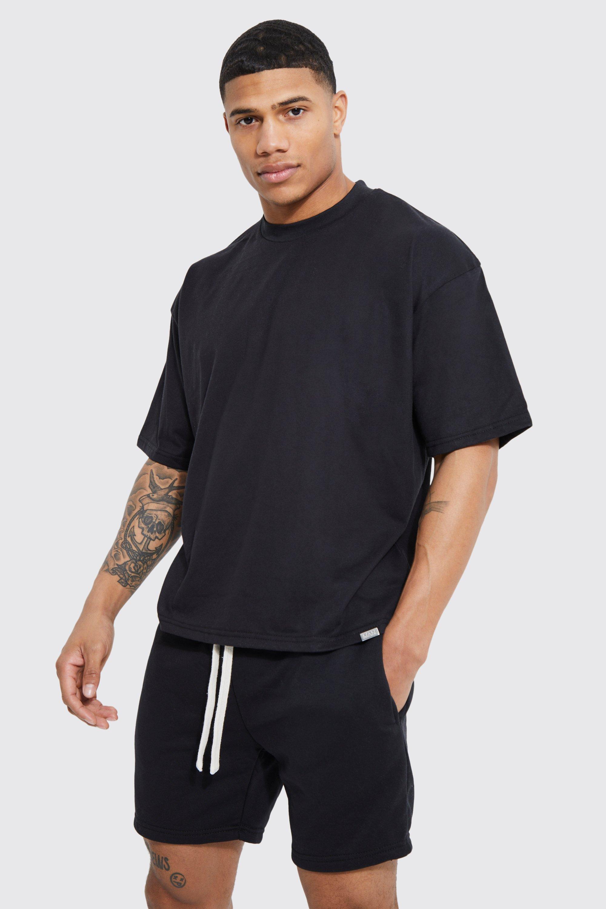 Mindre en milliard smag Men's Oversized Short Length T-shirt And Short Set | Boohoo UK