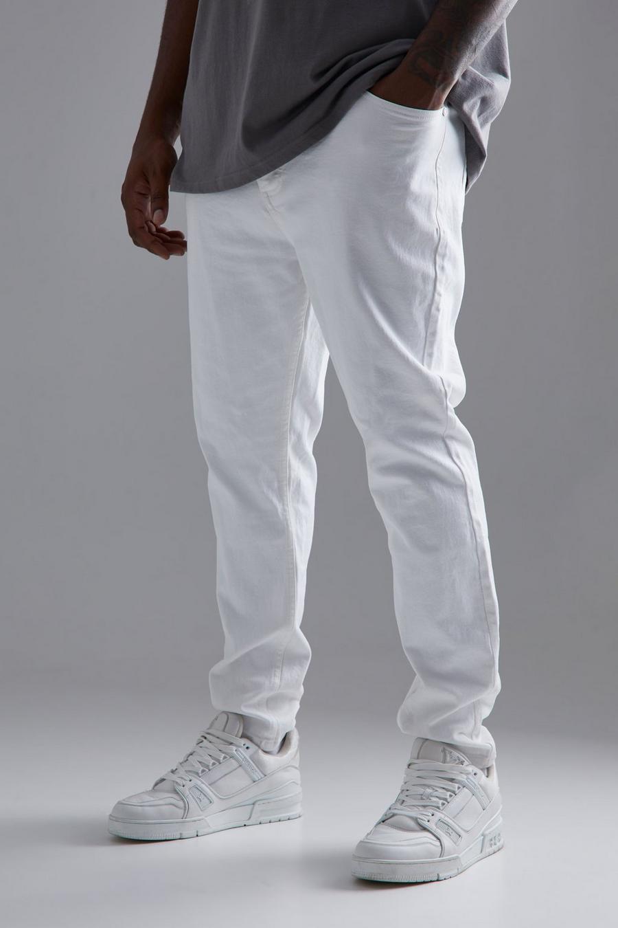 White Plus Super Stretch Skinny Jeans image number 1
