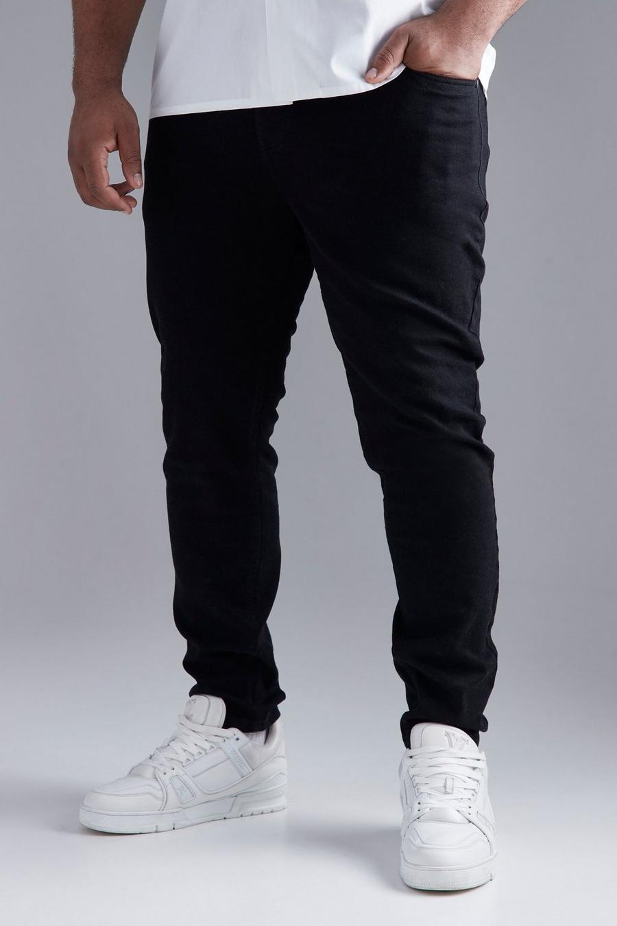 Black noir Plus Super Skinny Stretch Jeans 