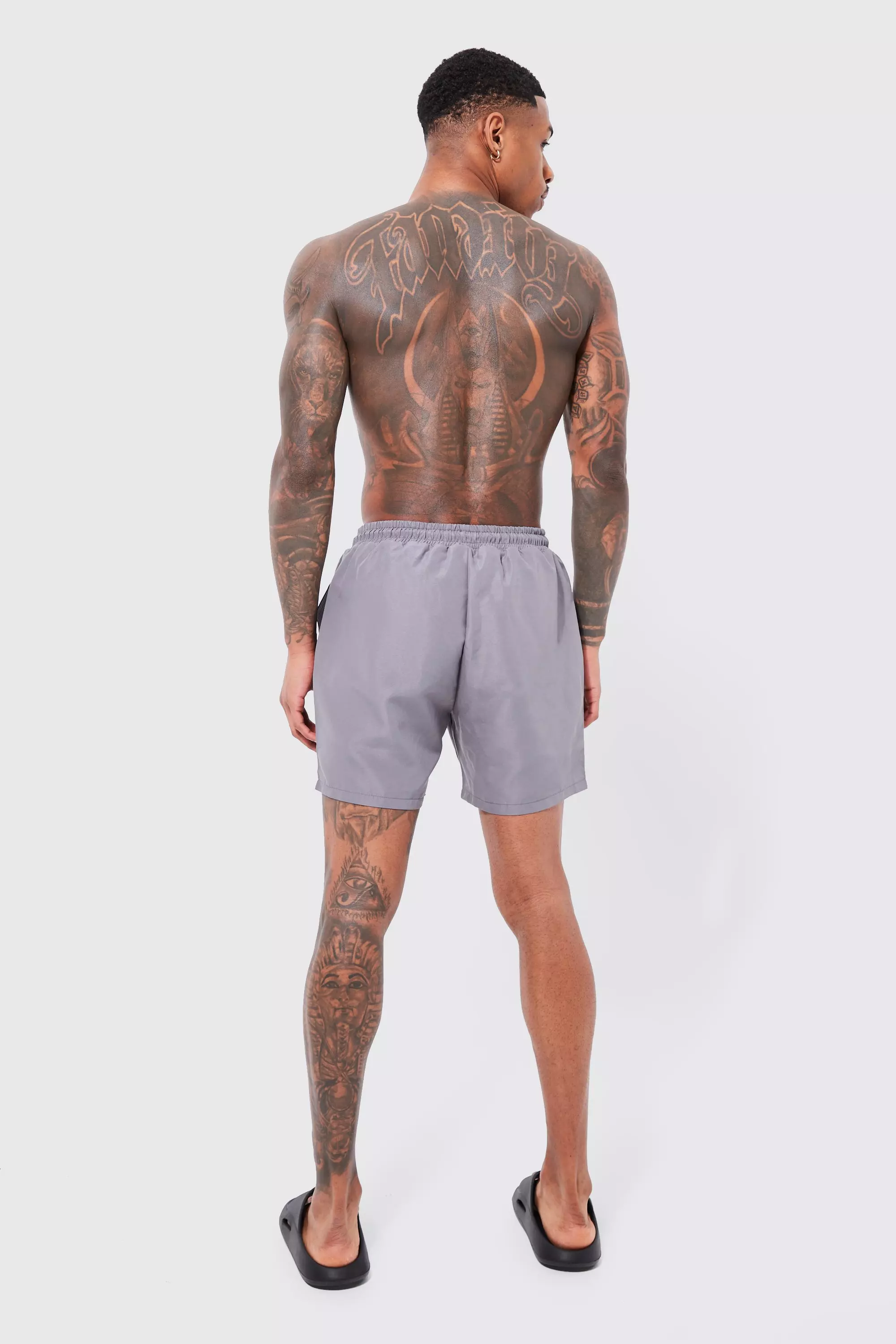 Nike swimming exclusive volley super clearance short swim short in grey