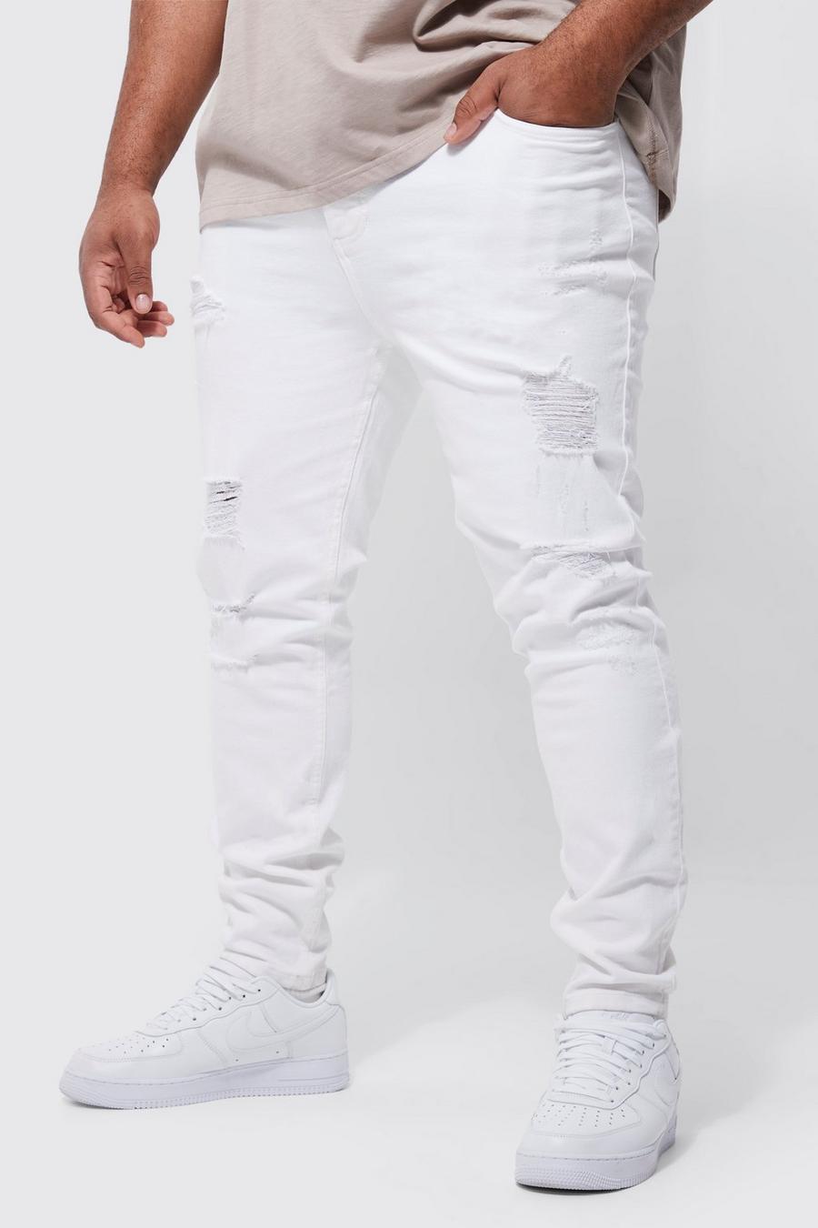 White Plus Gescheurde Super Skinny Jeans