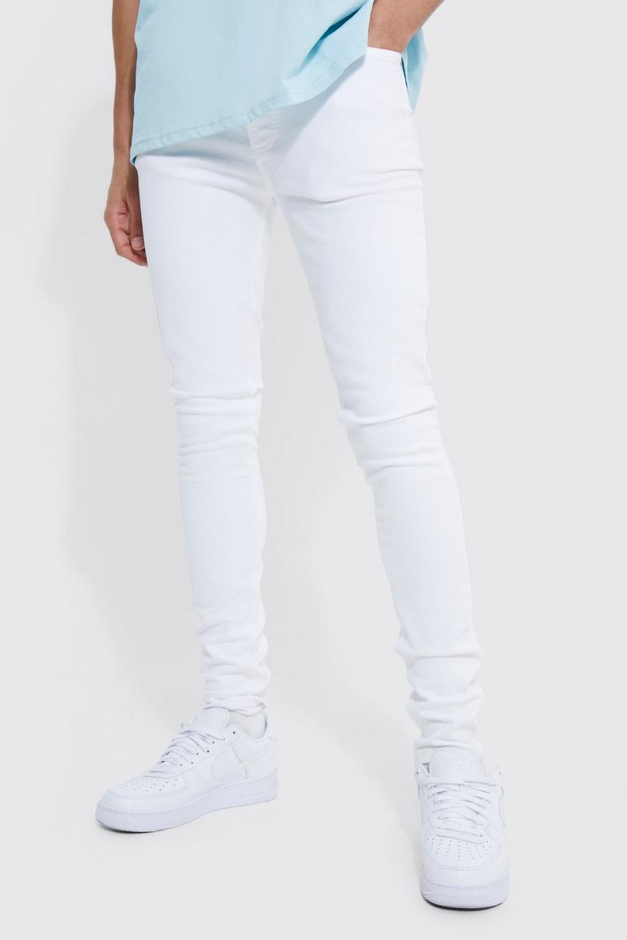 White Tall Super Stretch Skinny Jeans image number 1