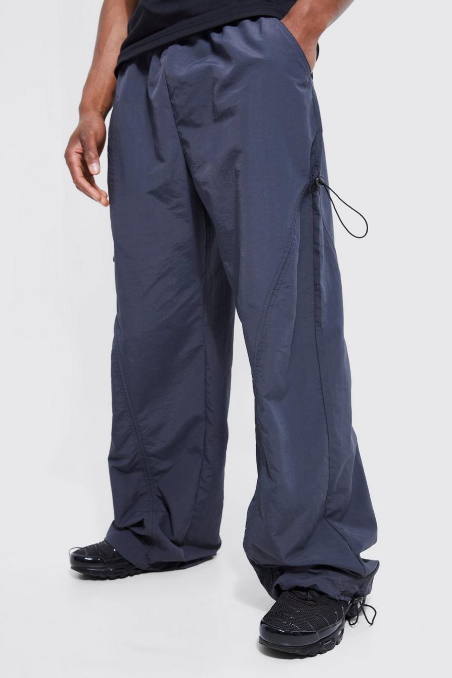 Pantalon oversize froncé, Grey