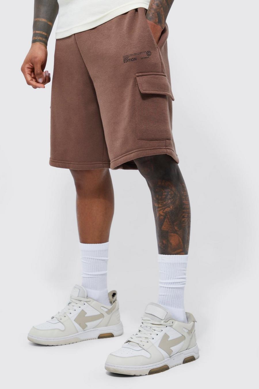 Coffee brun Limited Oversized Mid Length Cargo Short