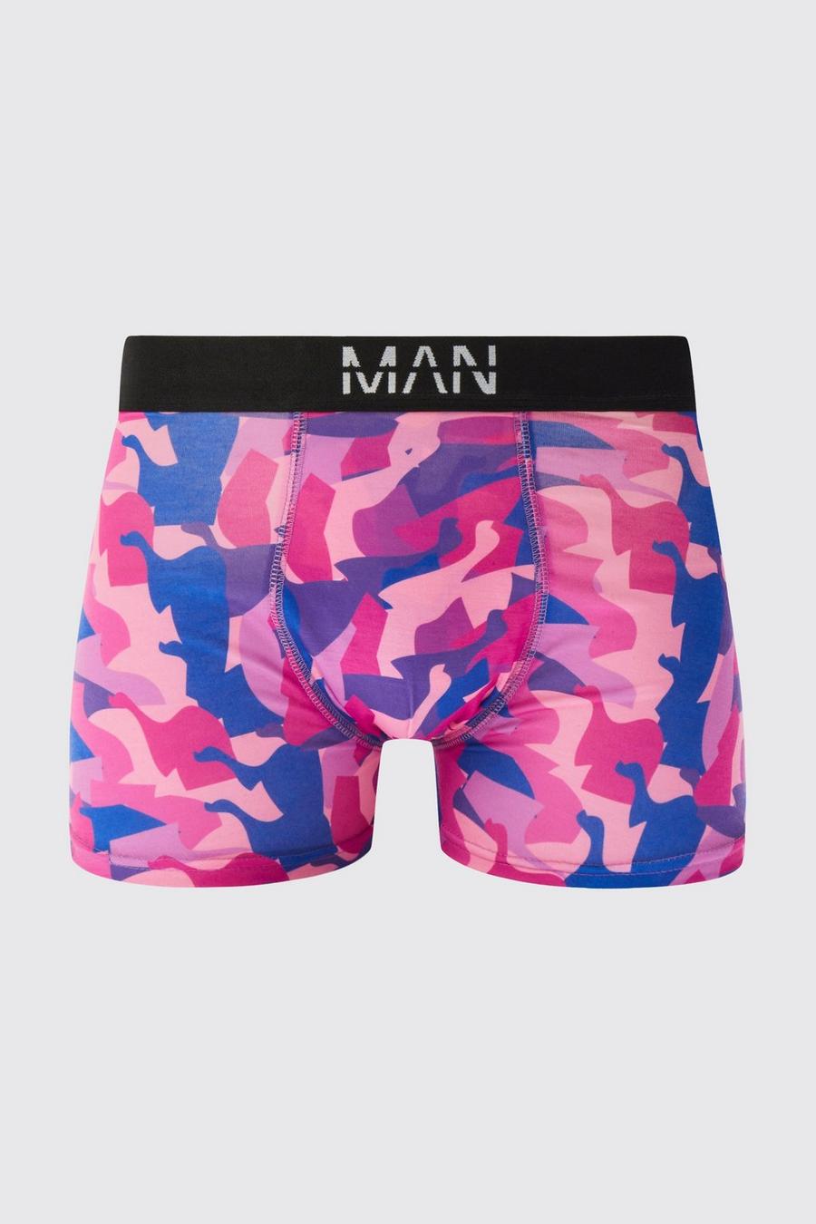 Boxershorts mit abstraktem Camouflage-Print, Pink image number 1