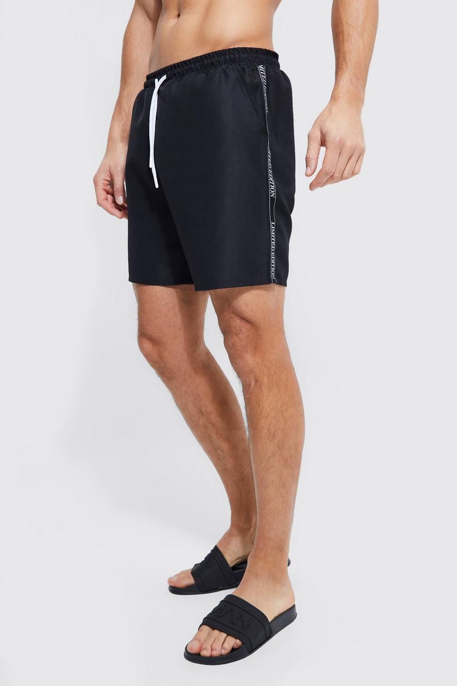 Black Tall  Limited Edition Cargo Swim Shorts