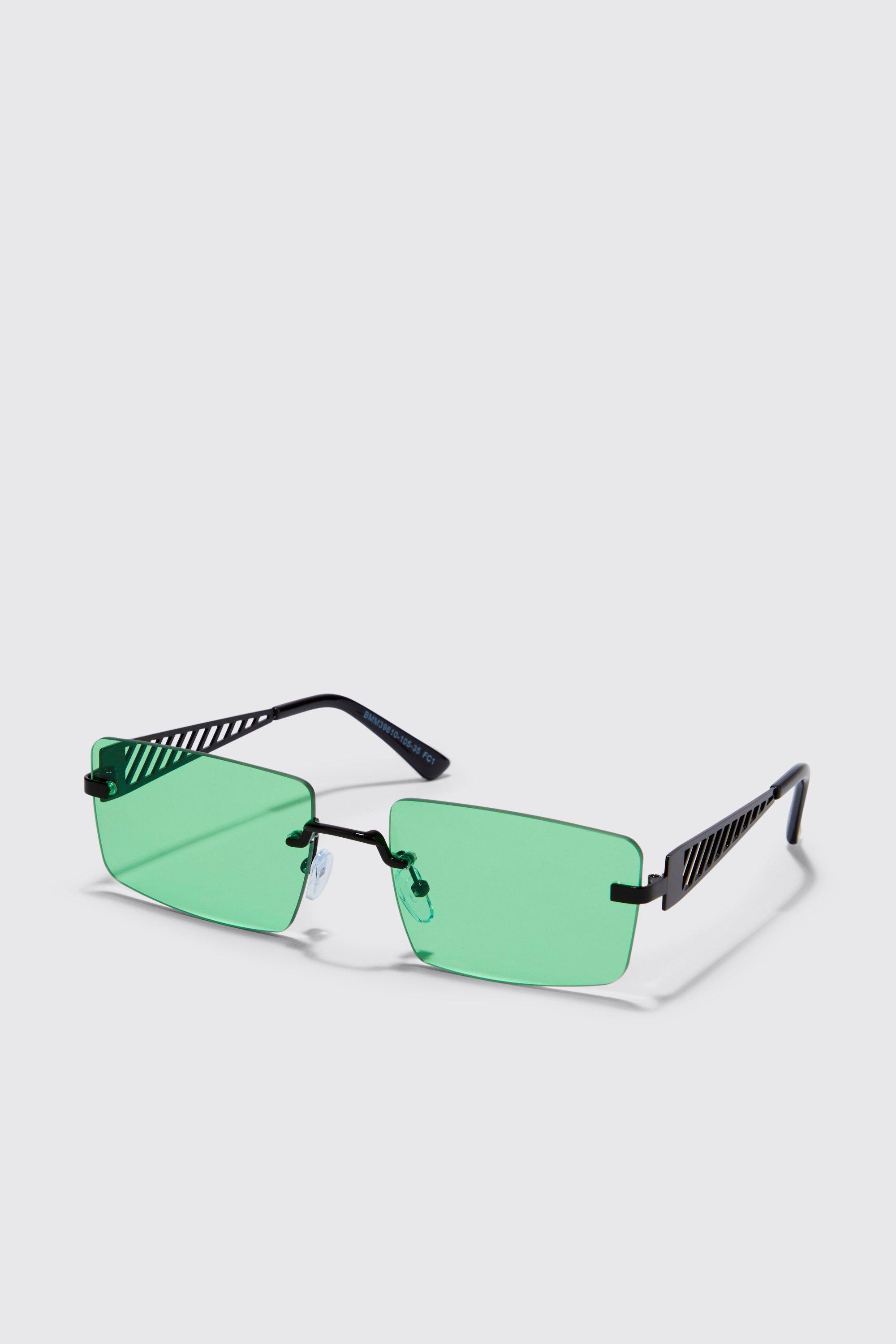 Rectangle Rimless Sunglasses boohoo NZ