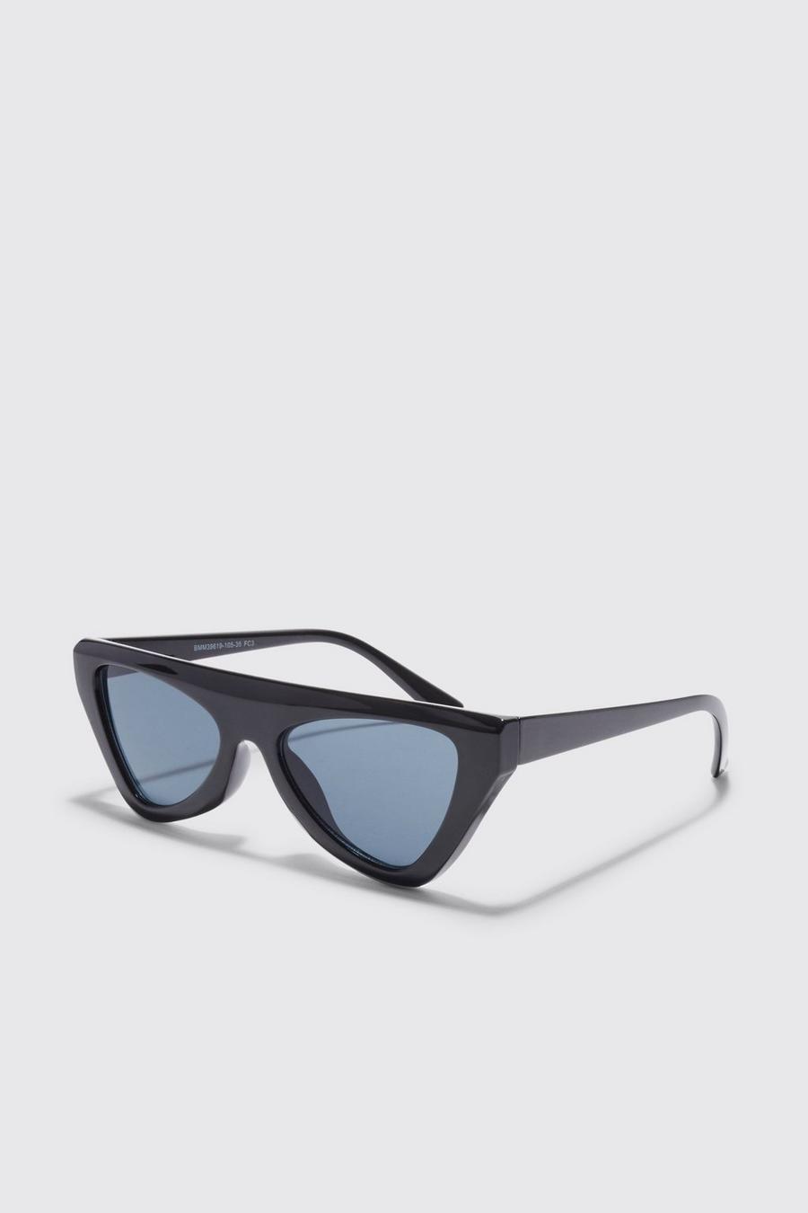 Black svart Angled Sunglasses image number 1