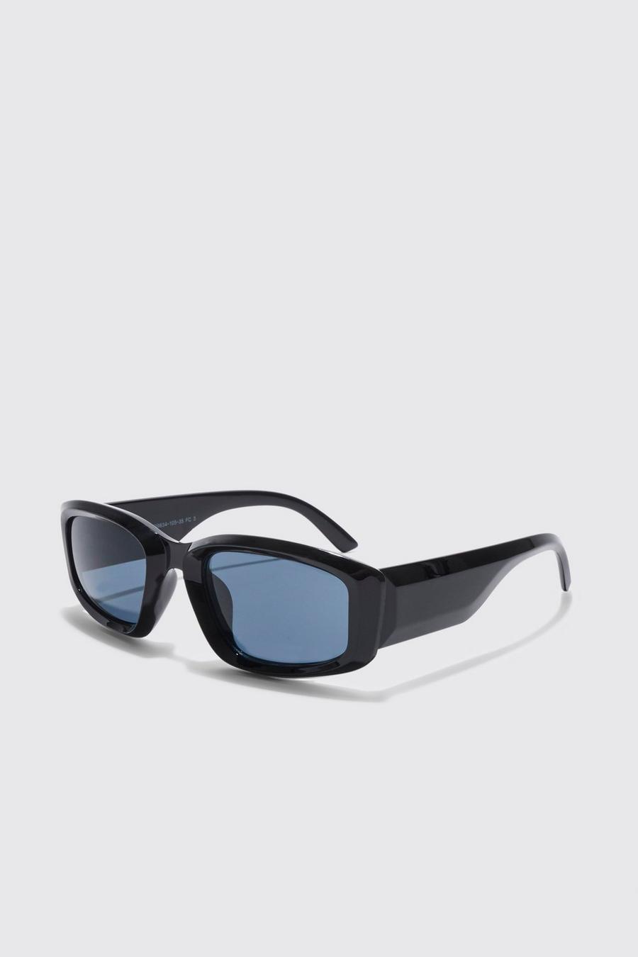 Black Chunky Angled Sunglasses image number 1