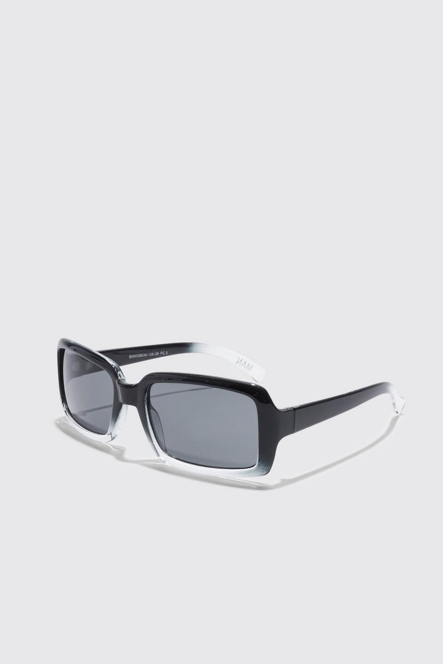 Eckige Sonnenbrille mit Farbverlauf, Black image number 1