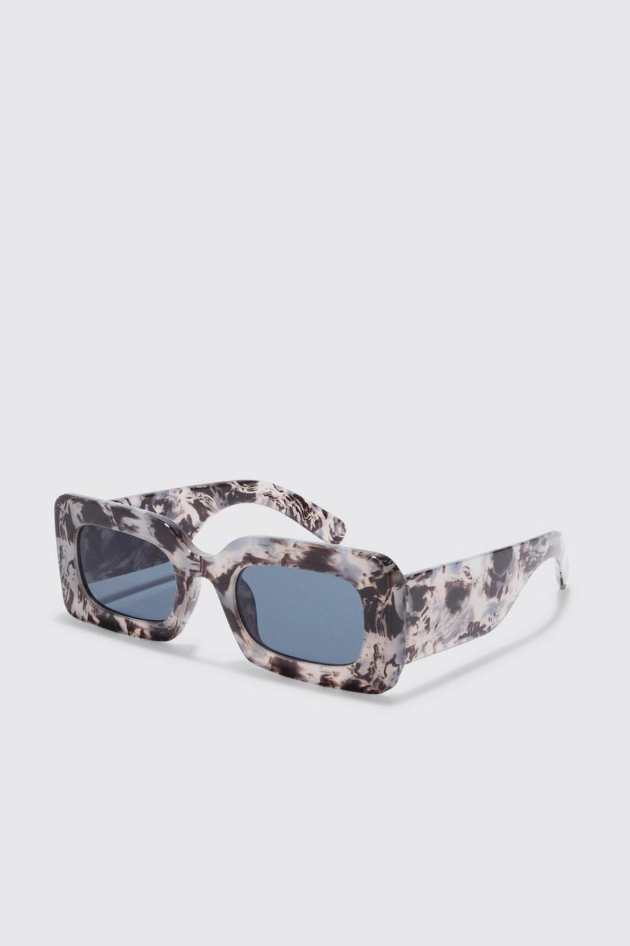 Multi Camo Rectangle Lens Sunglasses