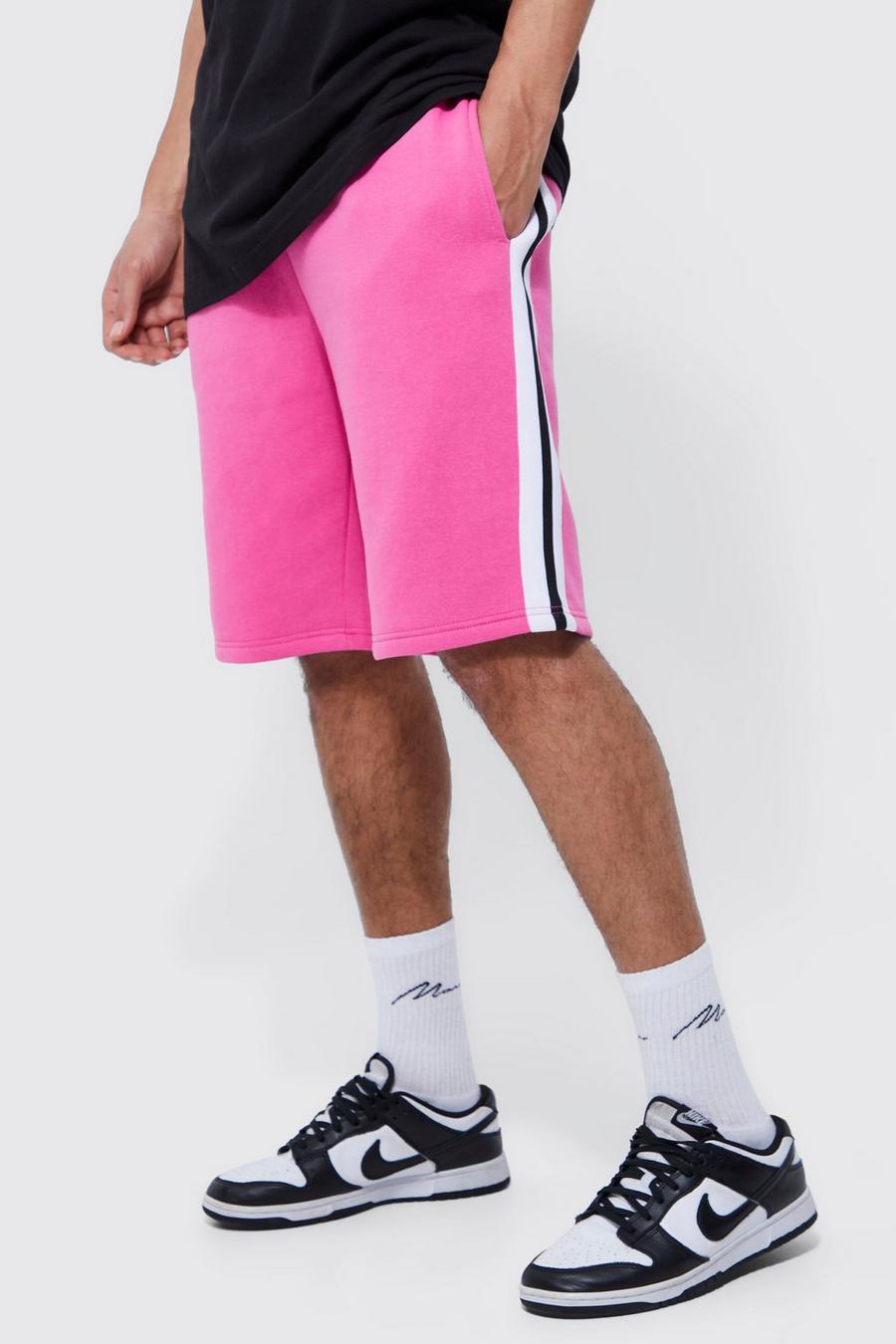 Pink Tall Basketball Side Stripe Short  image number 1
