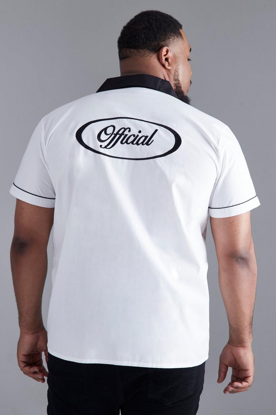 Camicia Plus Size Official a blocchi di colore, Off white image number 1