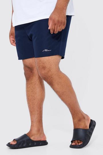 Navy Plus Man Signature Mid Length Swim Shorts