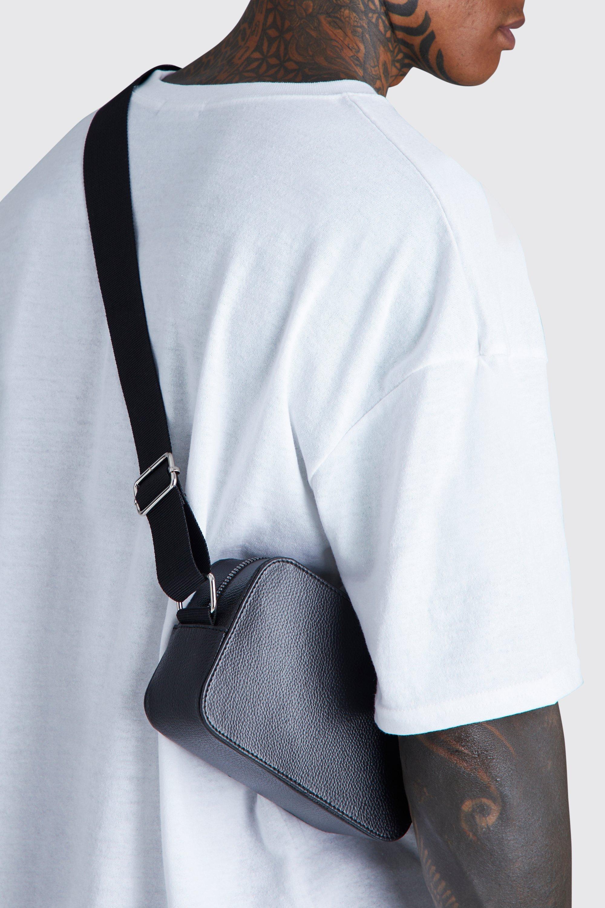 Bolso pequeño cruzado efecto piel, Complementos para hombre