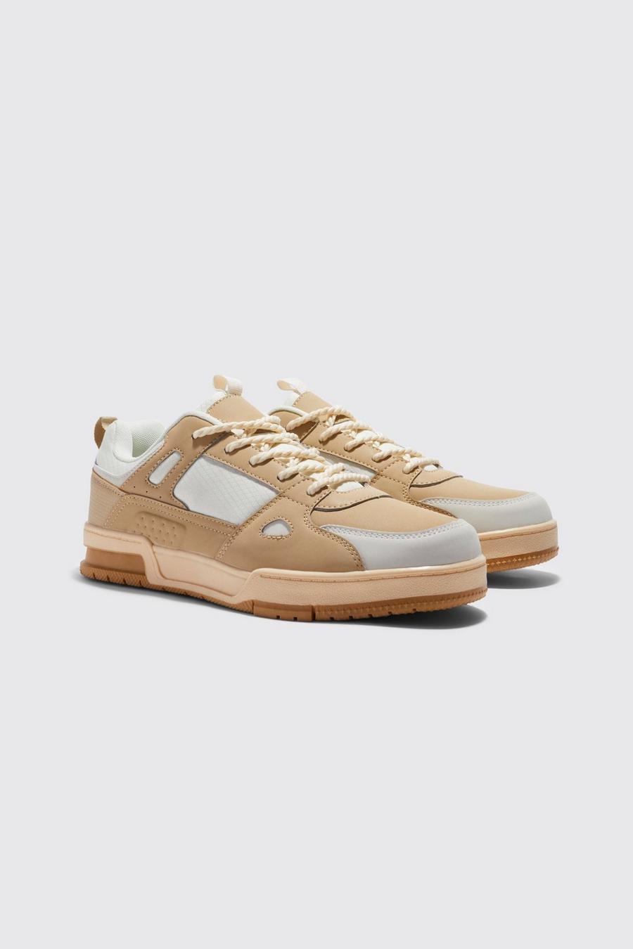 Stone beige Chunky Lace Up Trainer
