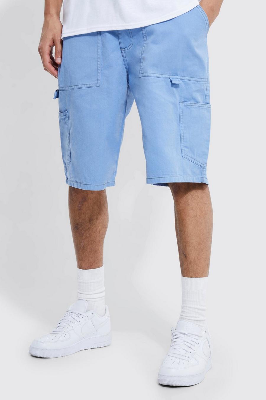 Light blue Tall Relaxed Fit Carpenter Cargo Short  image number 1