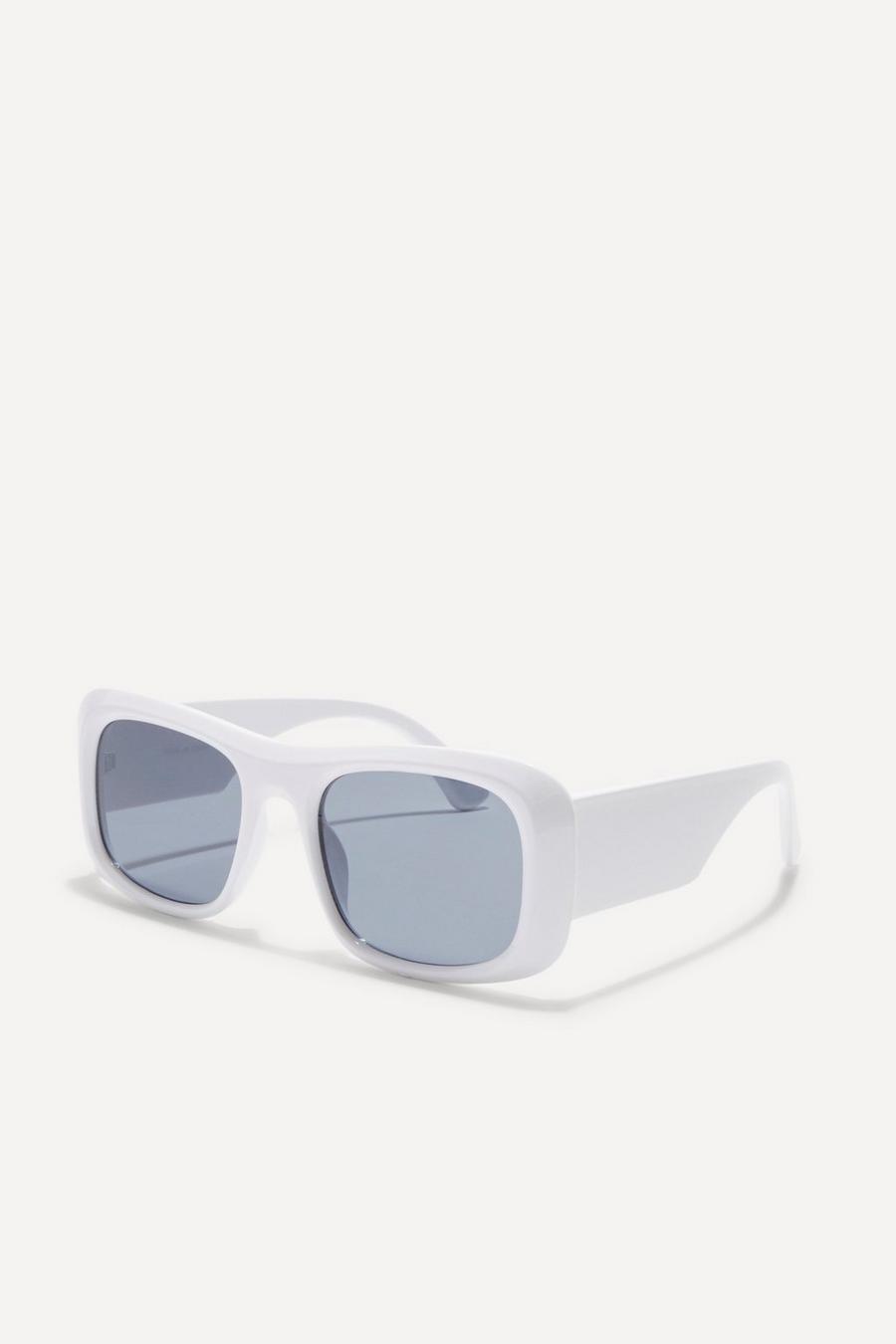 White Square Oversized Sunglasses image number 1